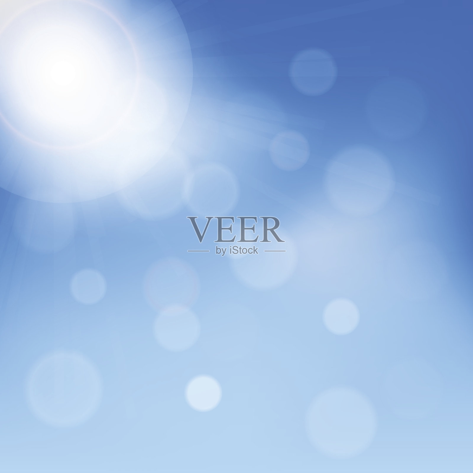 蓝色的天空插画图片素材