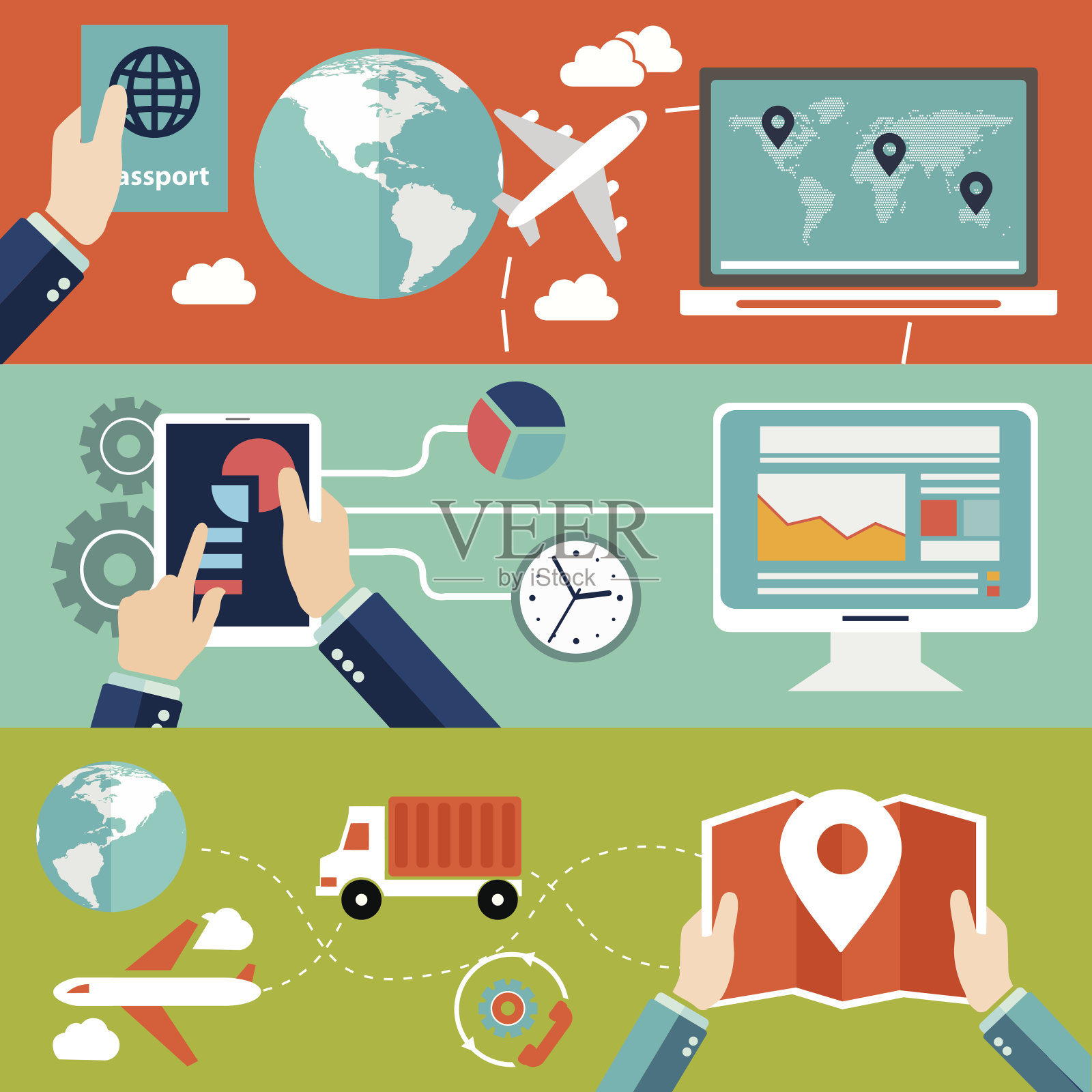 Cector插图概念的网站布局插画图片素材