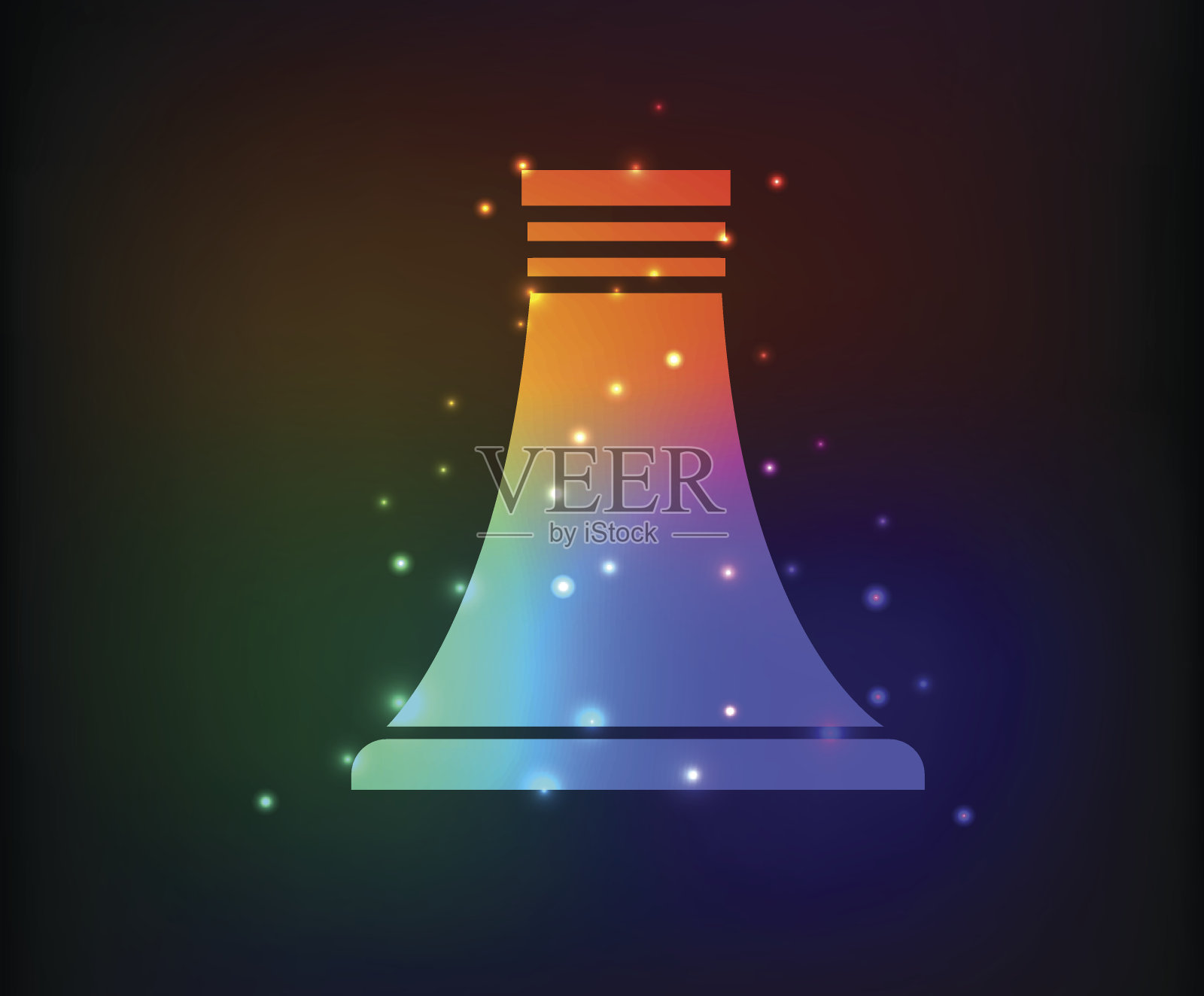 核，工业设计，彩虹风格，清洁向量插画图片素材