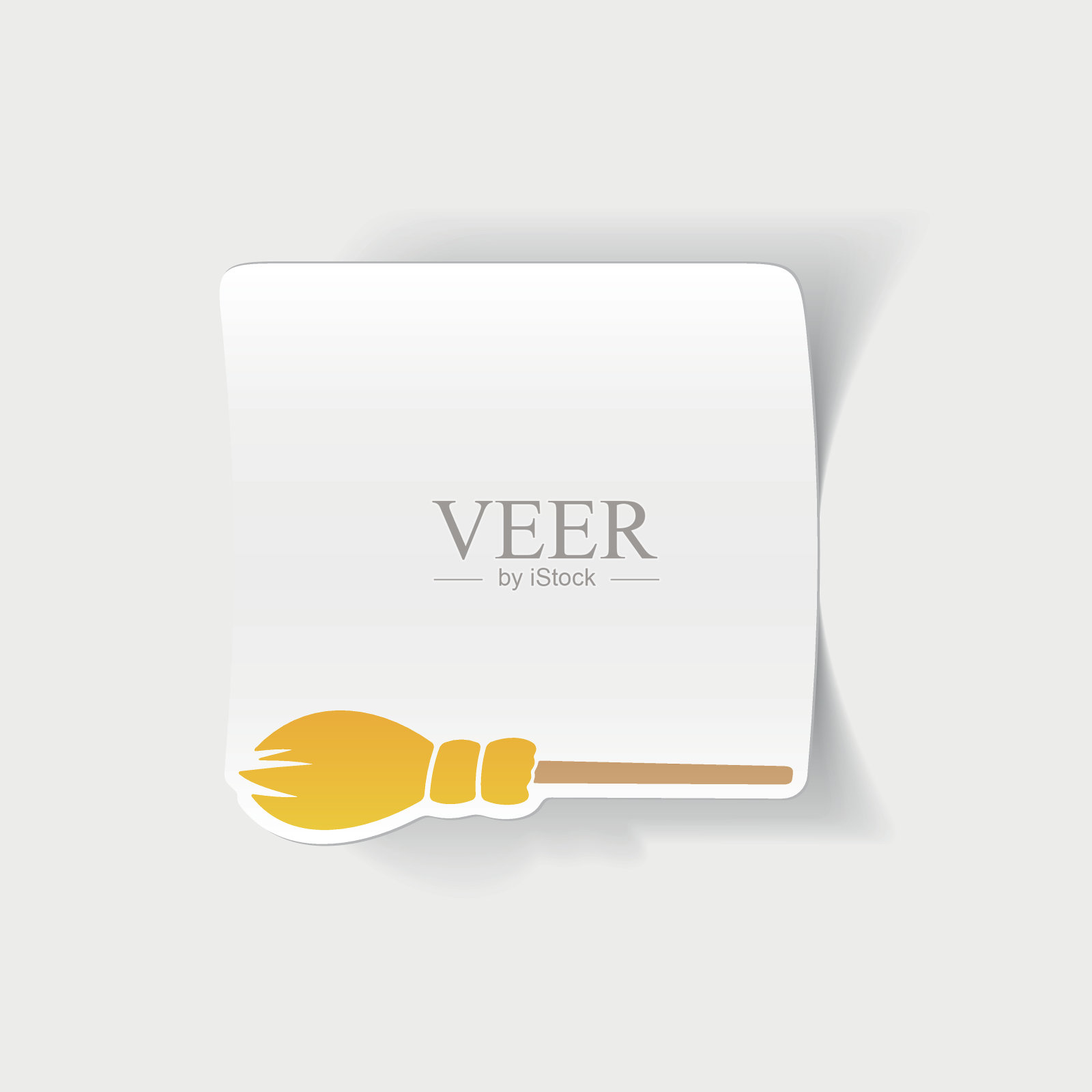 现实设计元素:女巫扫帚插画图片素材