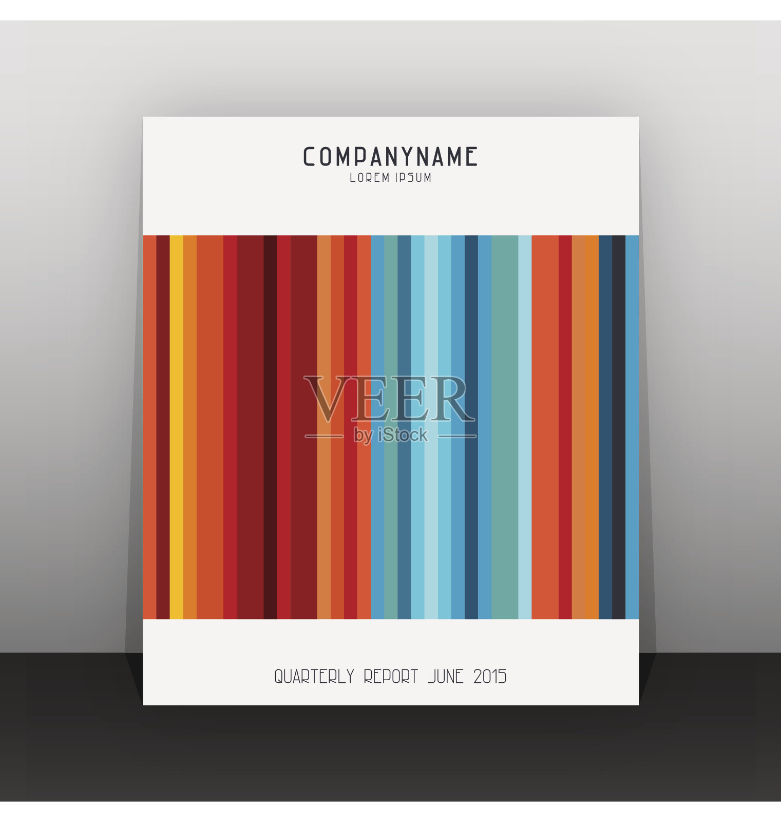 报告封面条纹设计模板素材