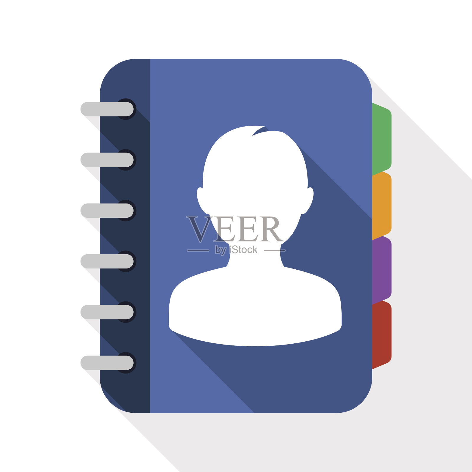 地址簿平面图标图标素材