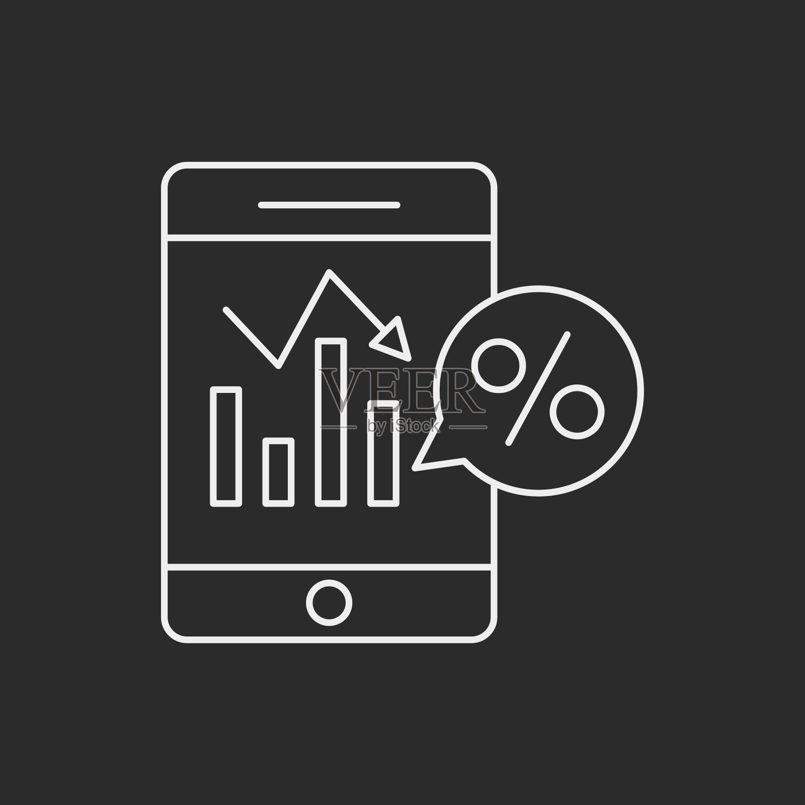 金融股线图标插画图片素材