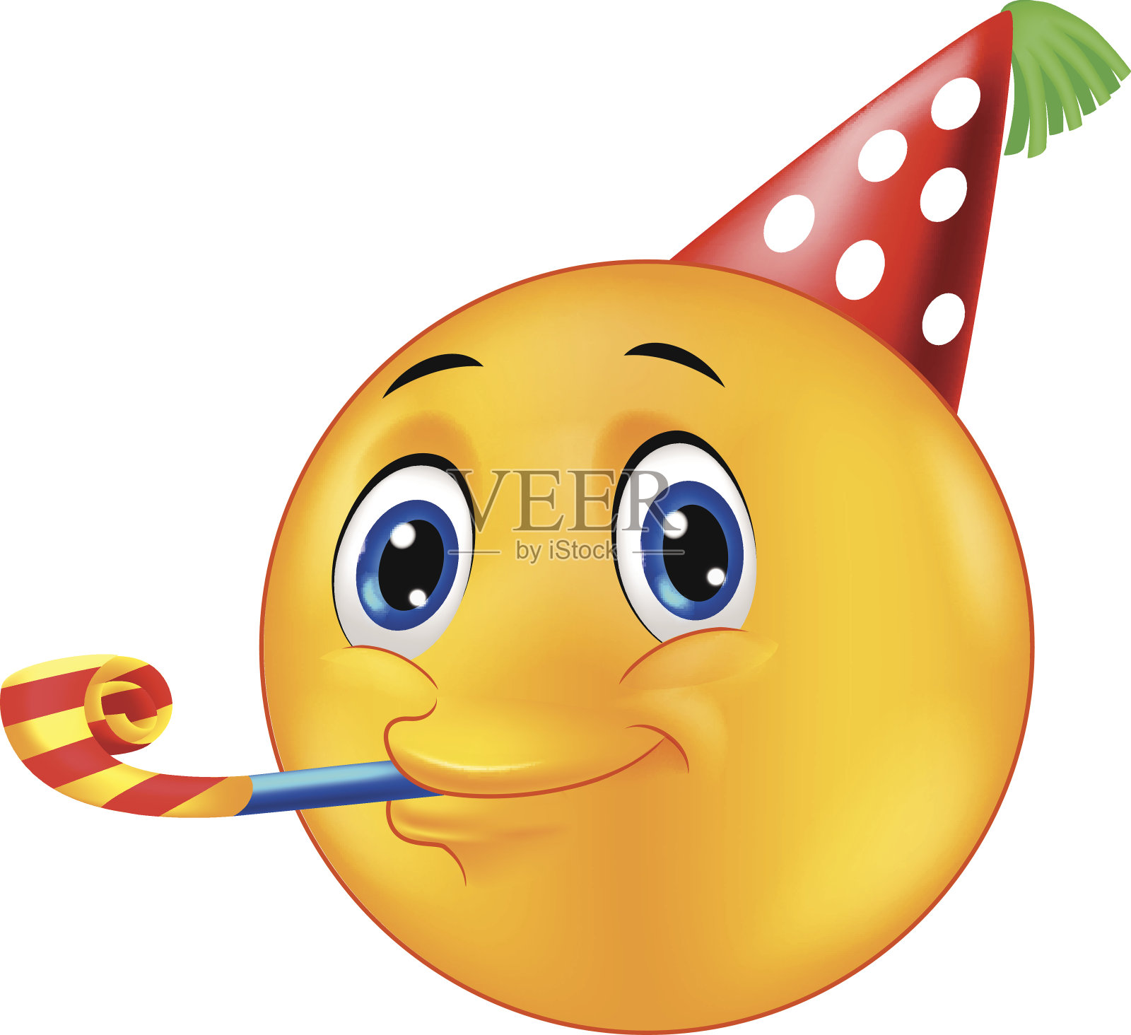 卡通微笑表情去参加一个聚会设计元素图片
