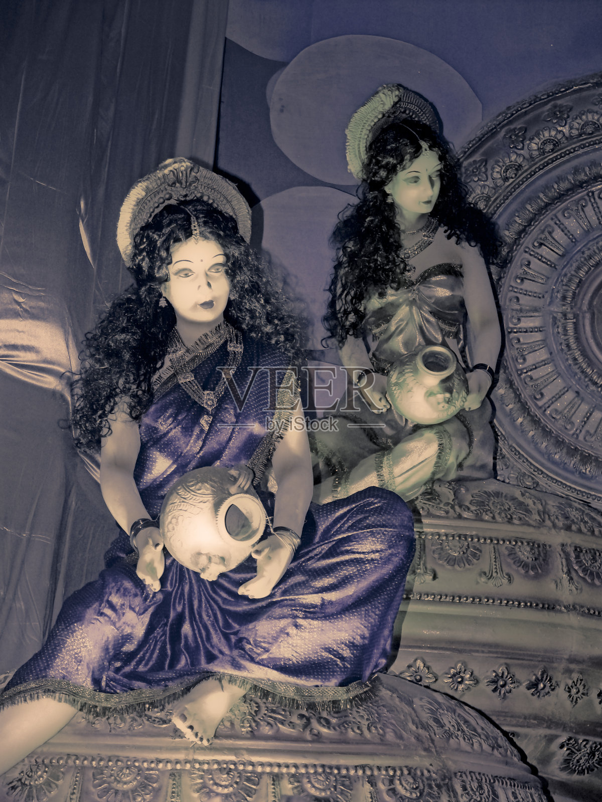 象头神节期间制作的Yakshi装饰照片摄影图片