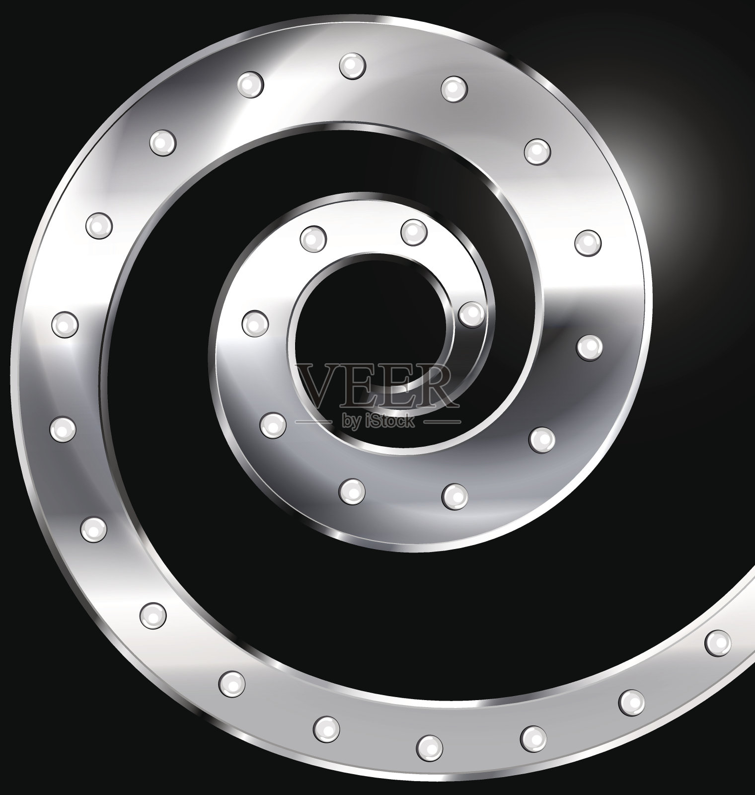 摘要金属螺旋插画图片素材