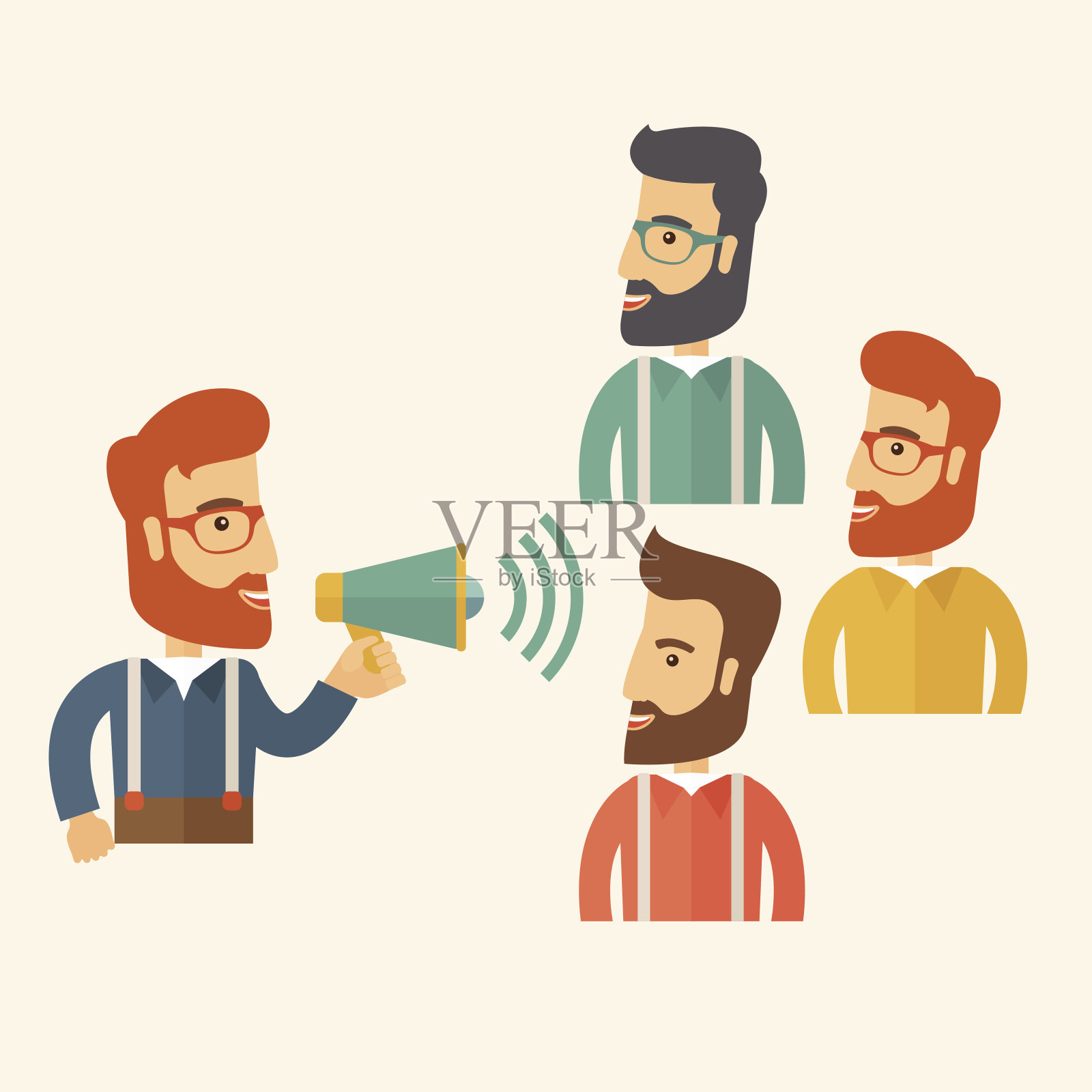 小组讨论插画图片素材