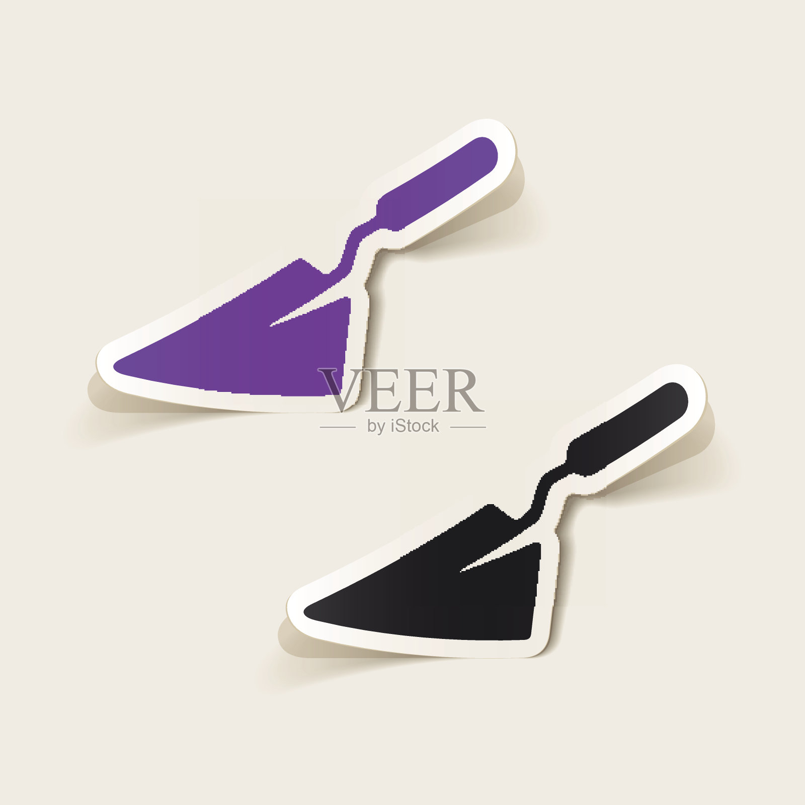 写实设计元素:镘刀插画图片素材