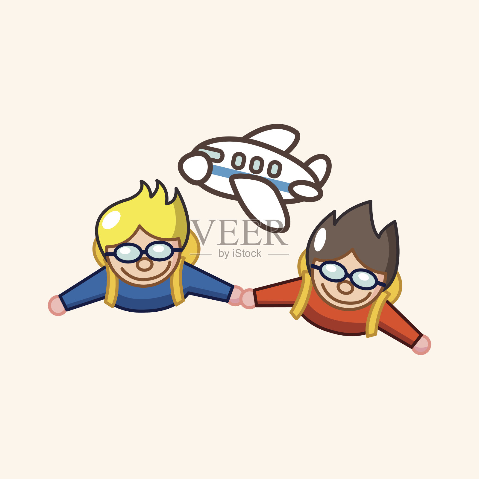 极限运动主题元素插画图片素材