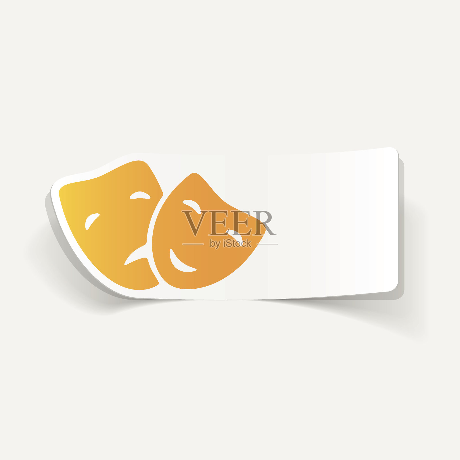 写实设计元素:面具插画图片素材