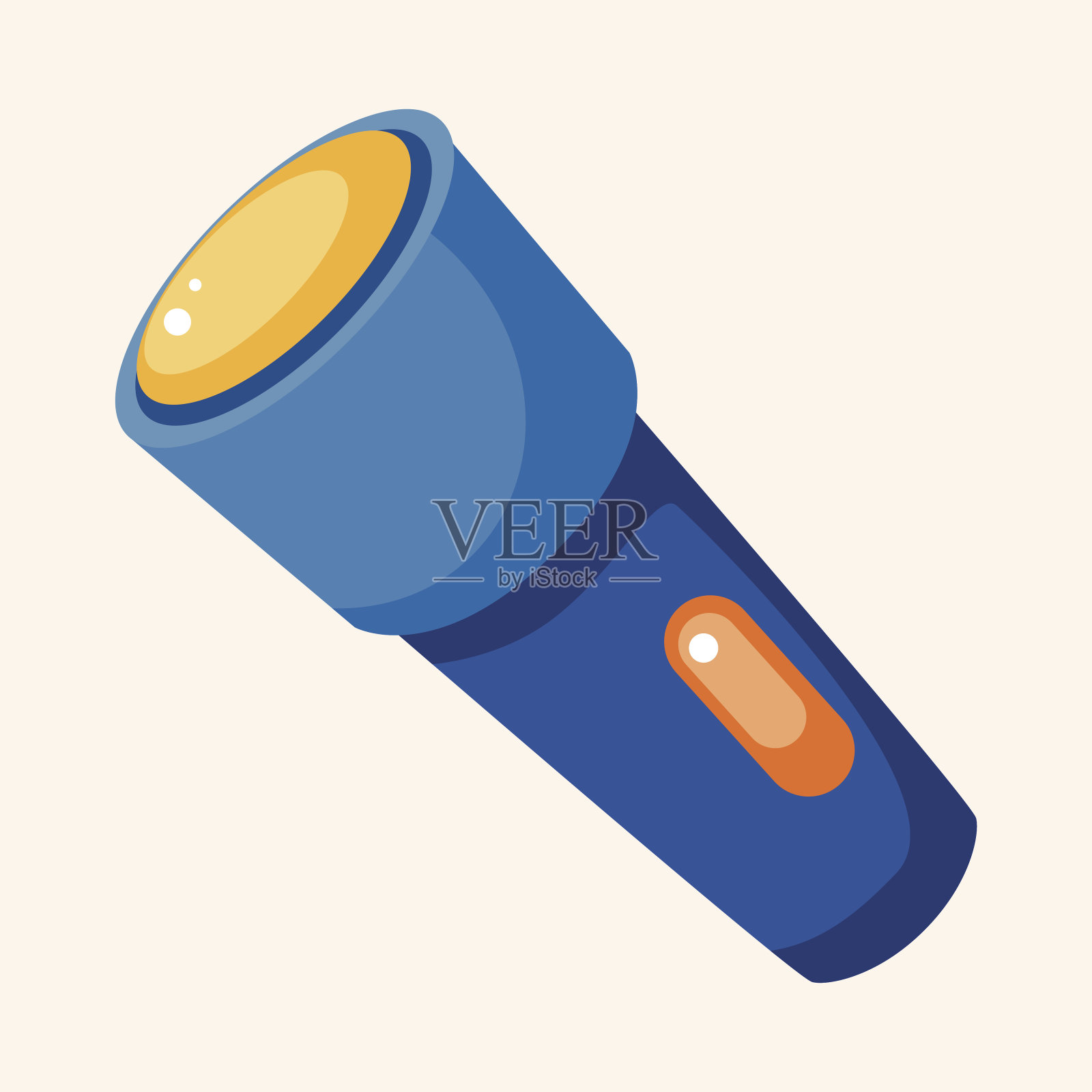 旅游用品手电筒主题元素设计元素图片