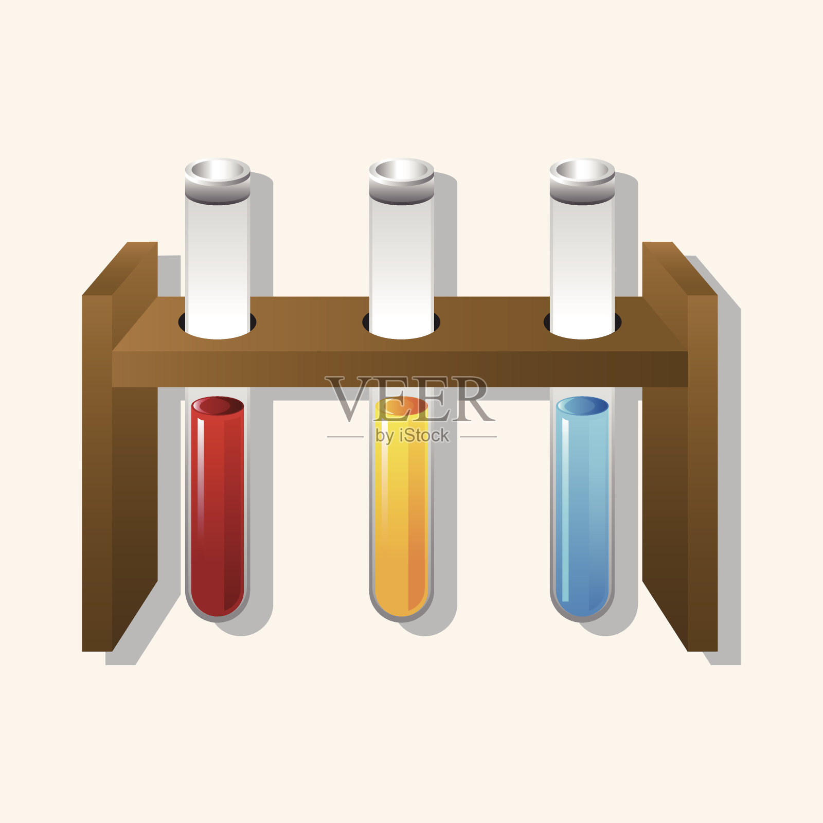 试管和烧杯主题元素插画图片素材
