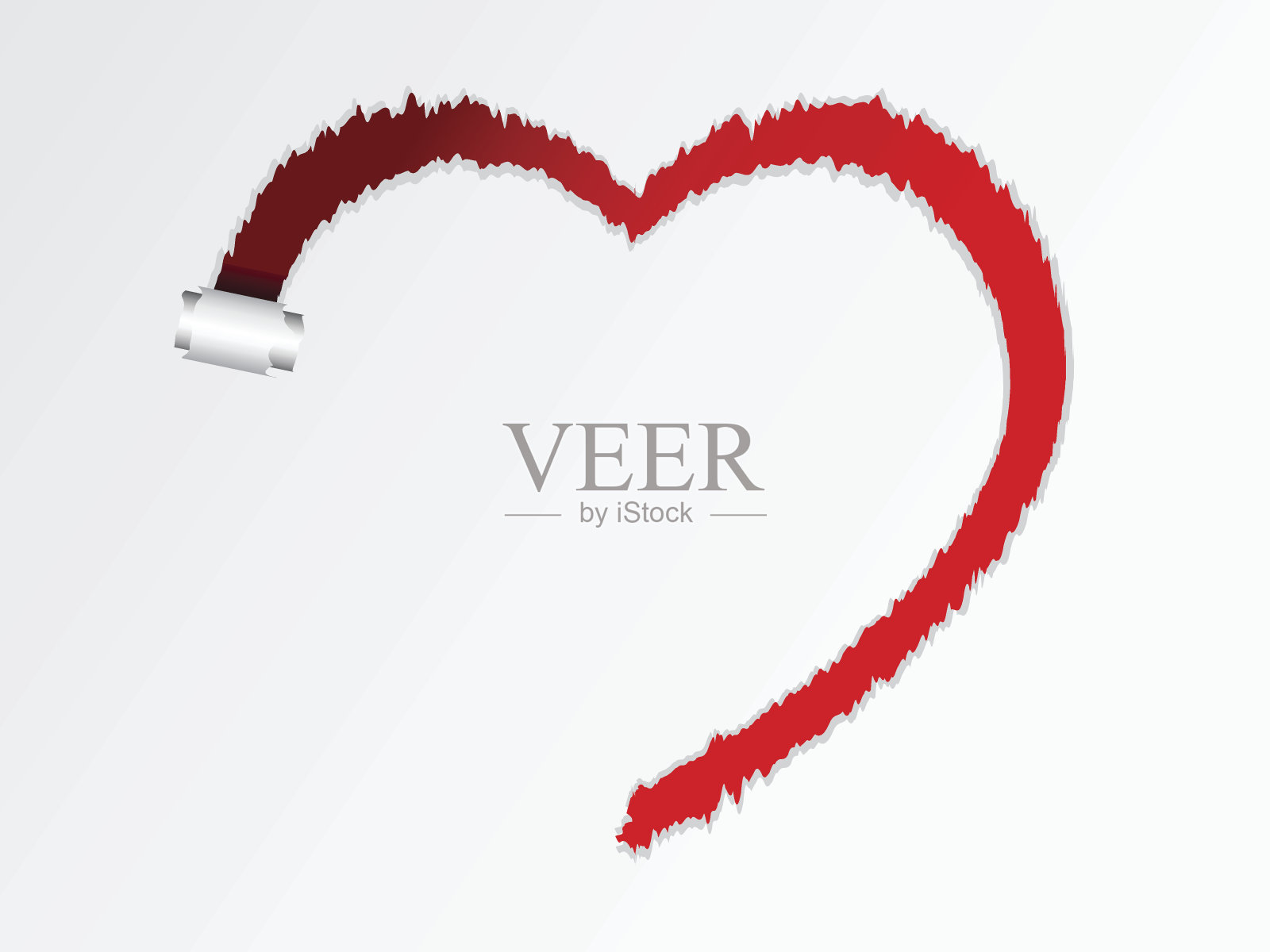 泪纸心型插画图片素材