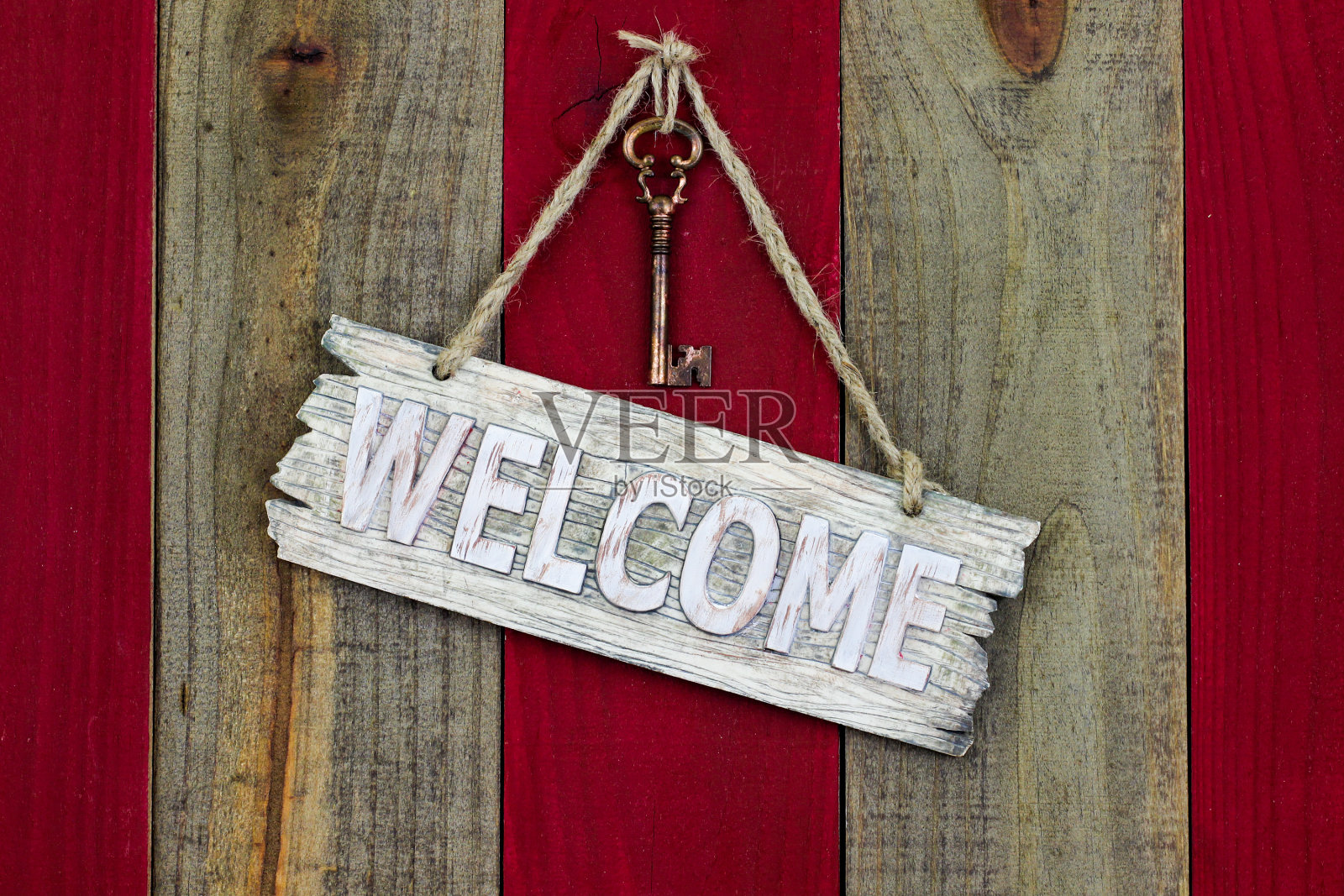 纯朴的万能钥匙欢迎标志照片摄影图片