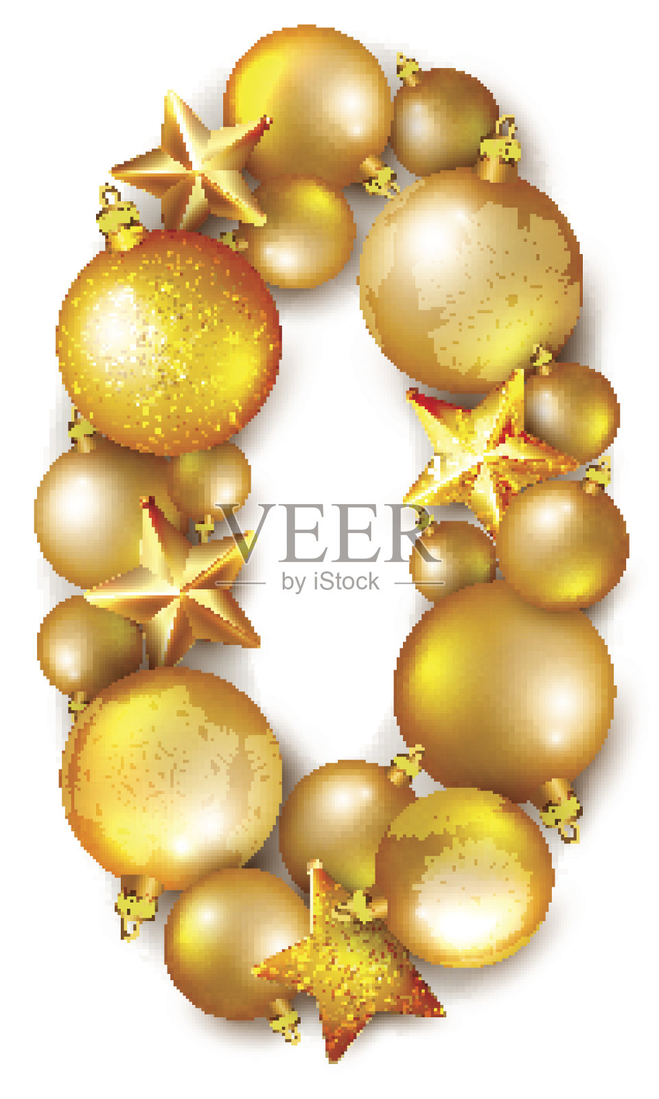 圣诞树球数插画图片素材