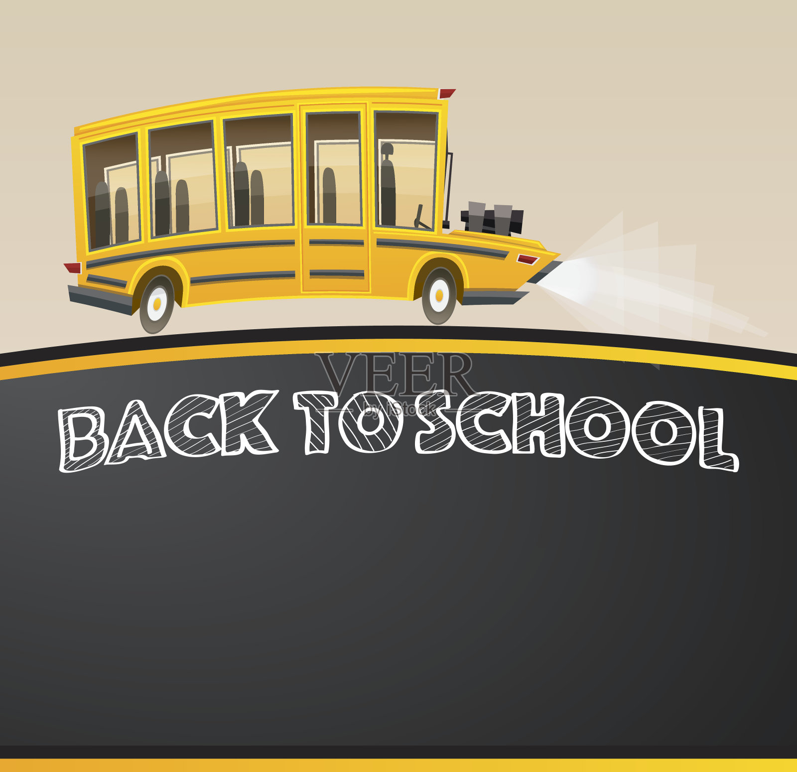 校车。矢量图插画图片素材