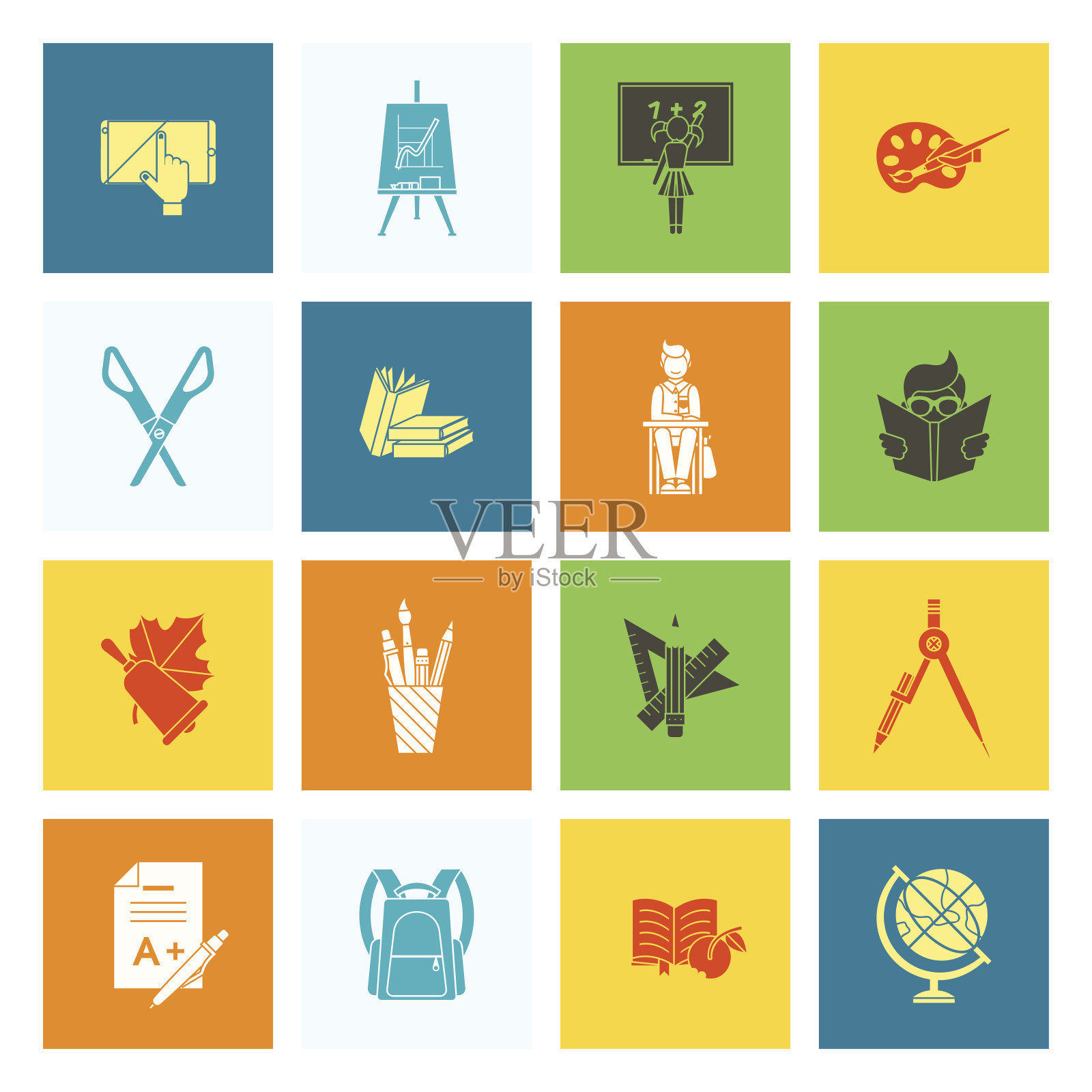 学校及教育图标插画图片素材