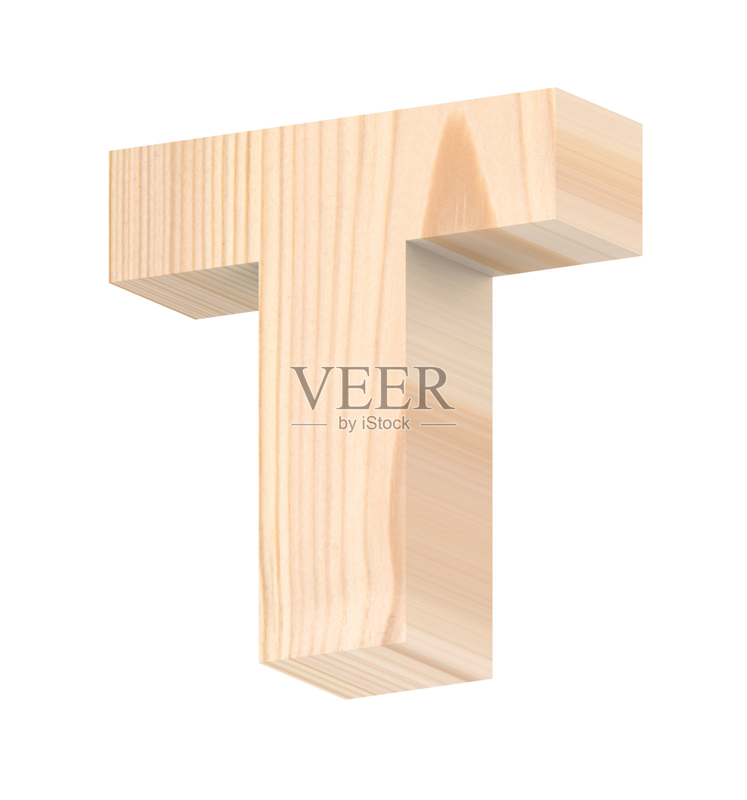 一个字母从松木字母表集孤立在白色。照片摄影图片