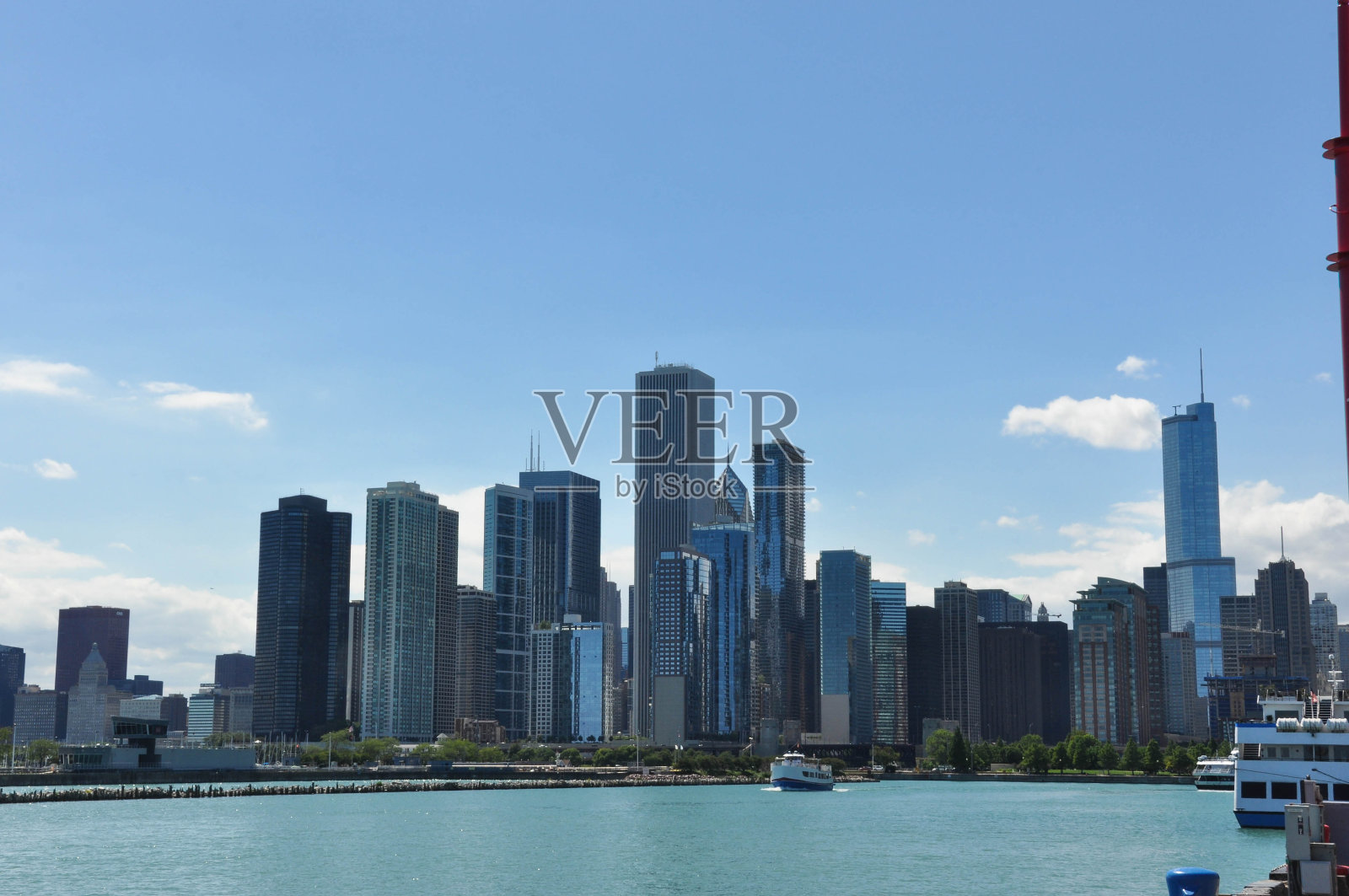 芝加哥天际线照片摄影图片