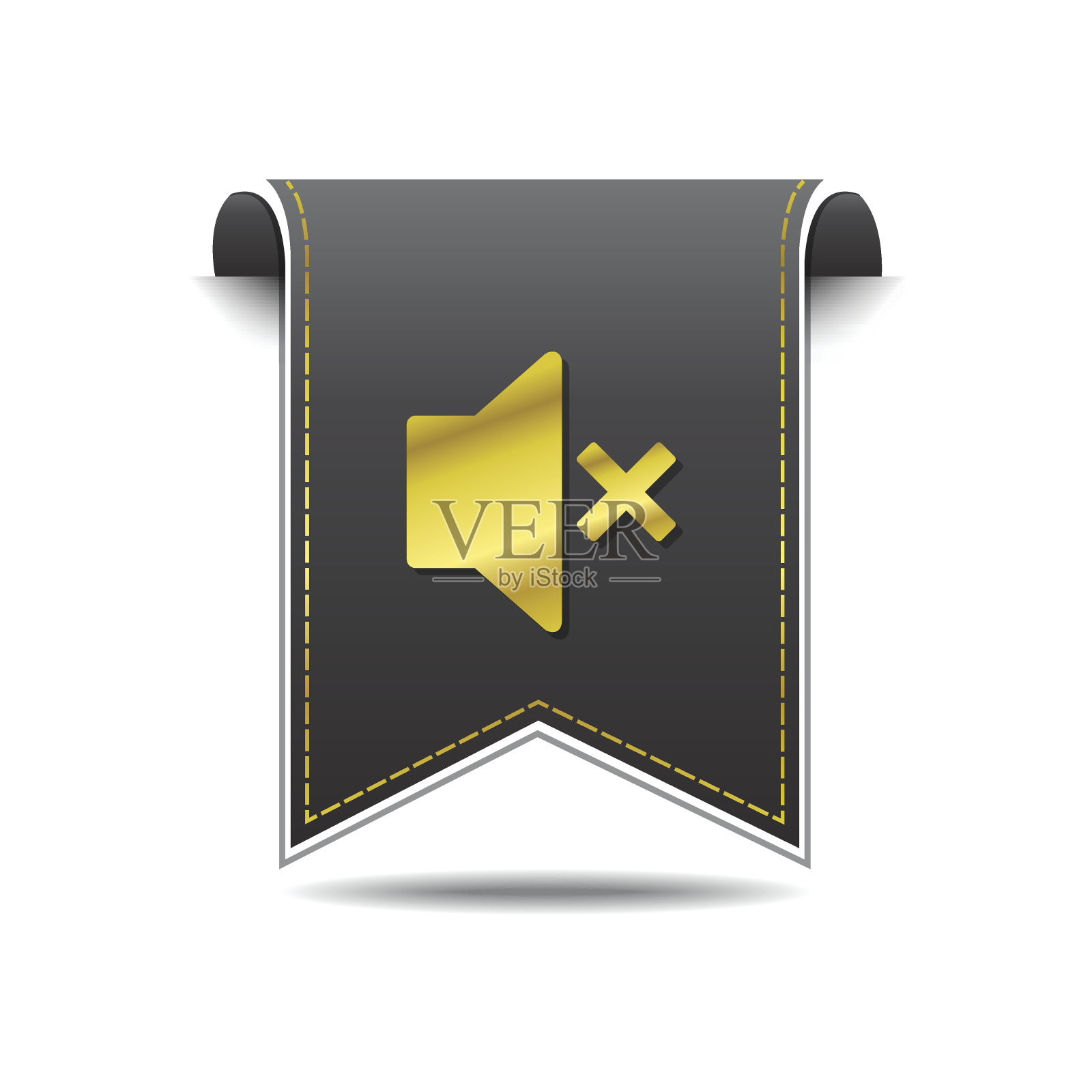 演讲者金色矢量图标设计插画图片素材