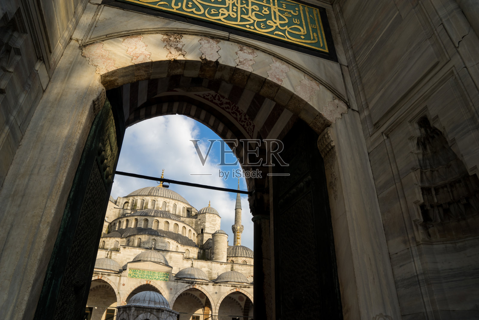 苏丹艾哈迈德蓝色清真寺，土耳其伊斯坦布尔照片摄影图片