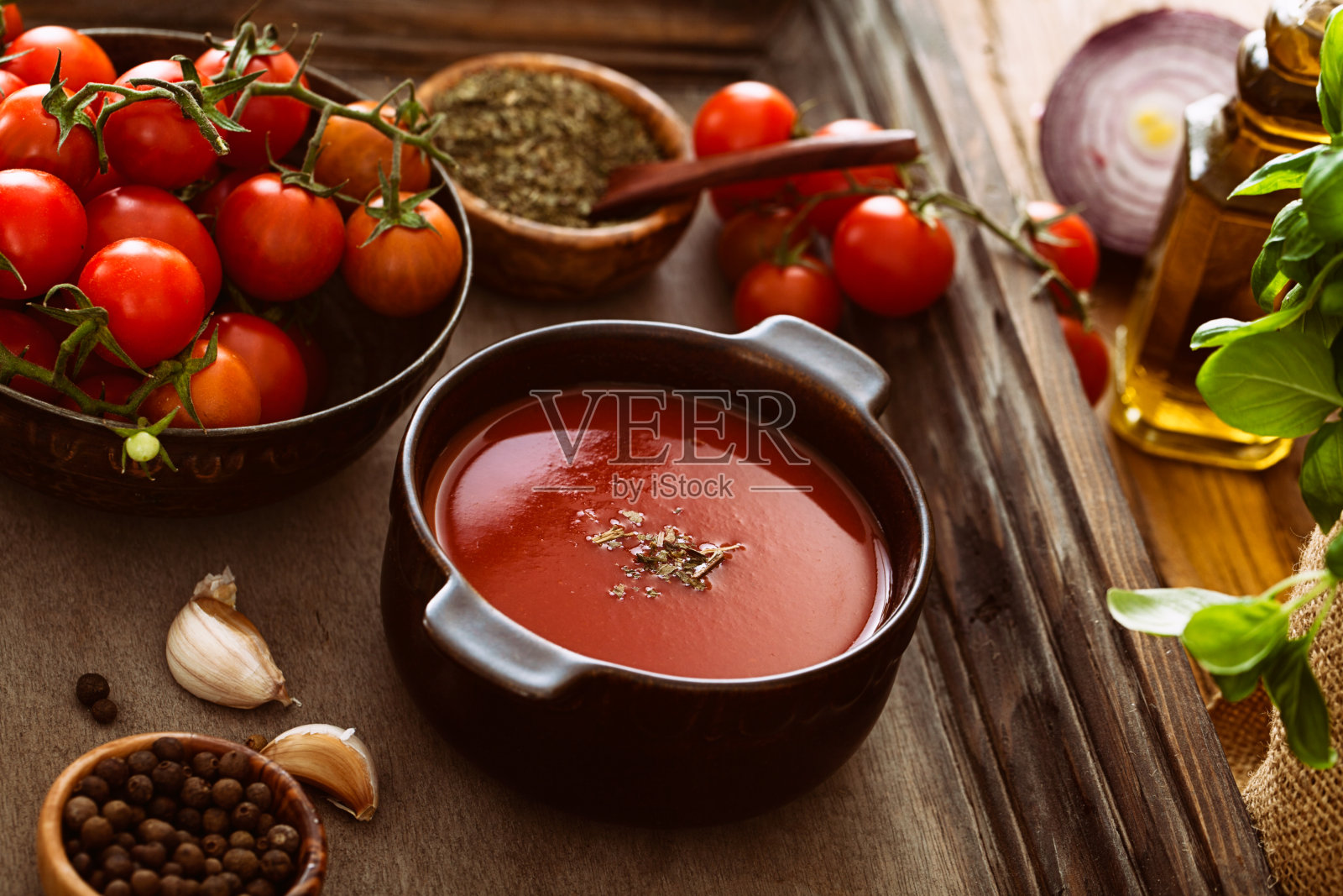番茄汤照片摄影图片