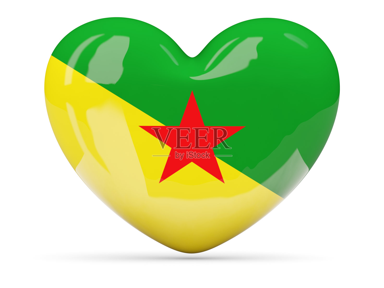 法属圭亚那的心形图标照片摄影图片