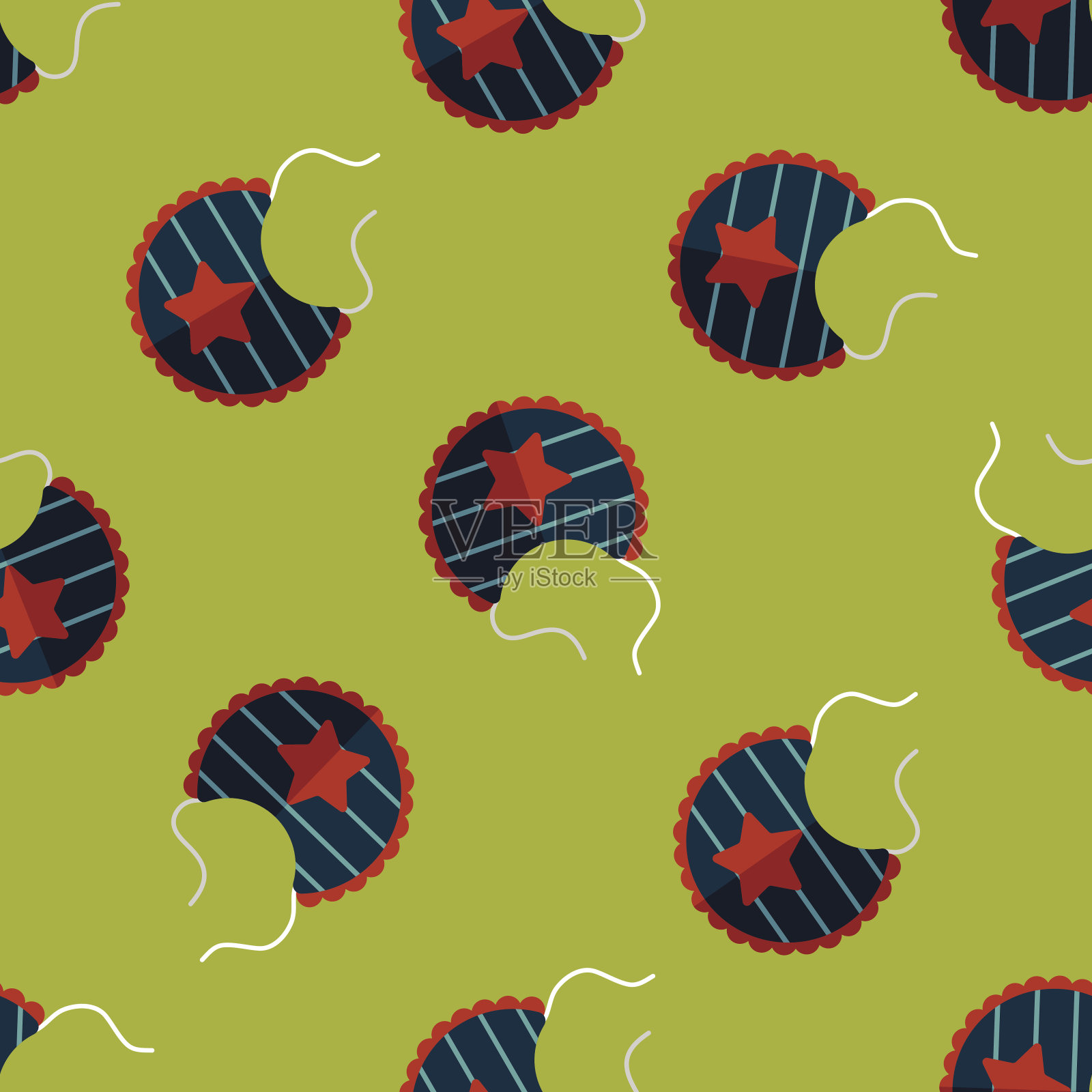 婴儿围嘴平面图标，EPS 10无缝图案背景插画图片素材