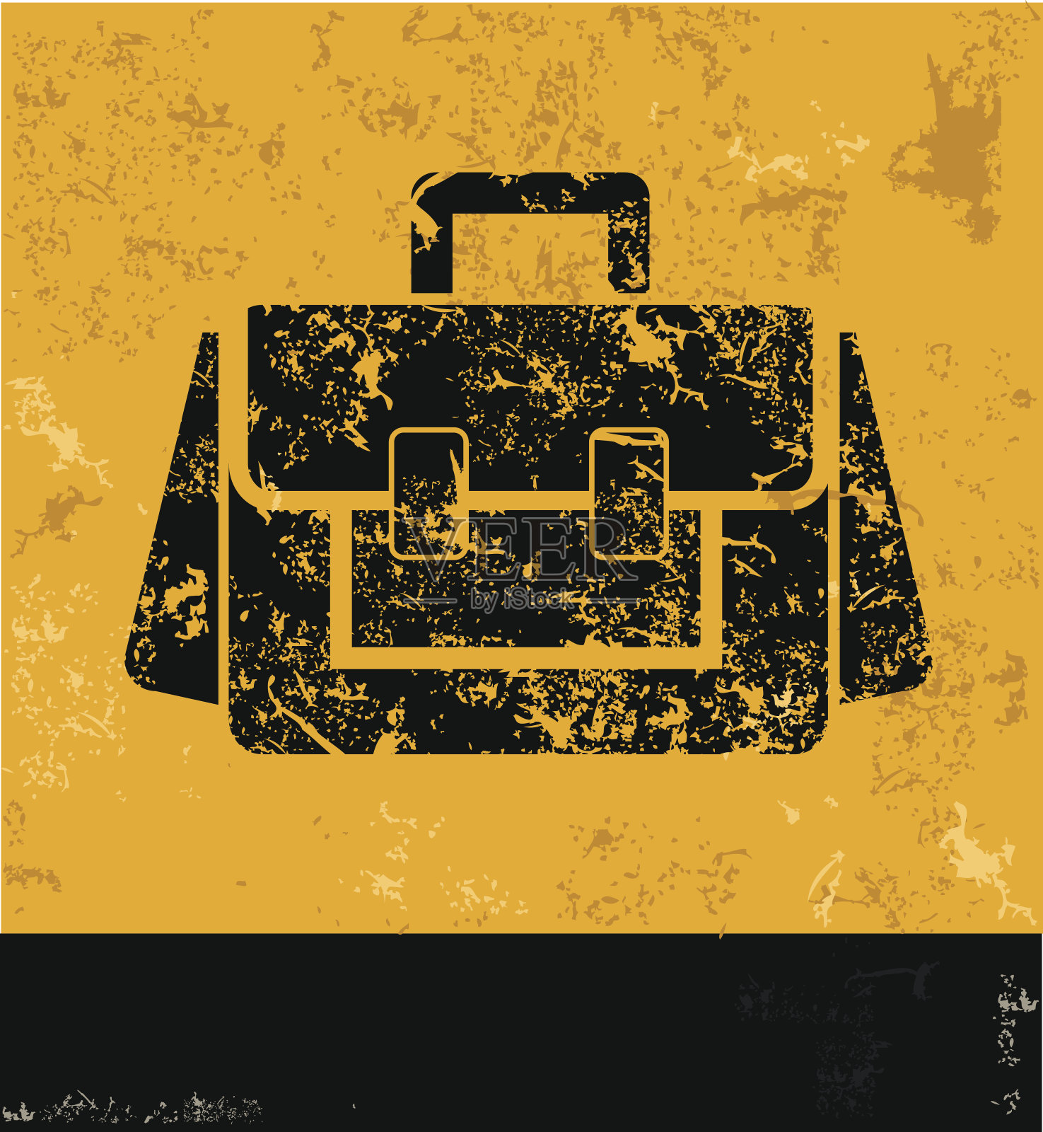袋子上的黄色背景，垃圾向量插画图片素材