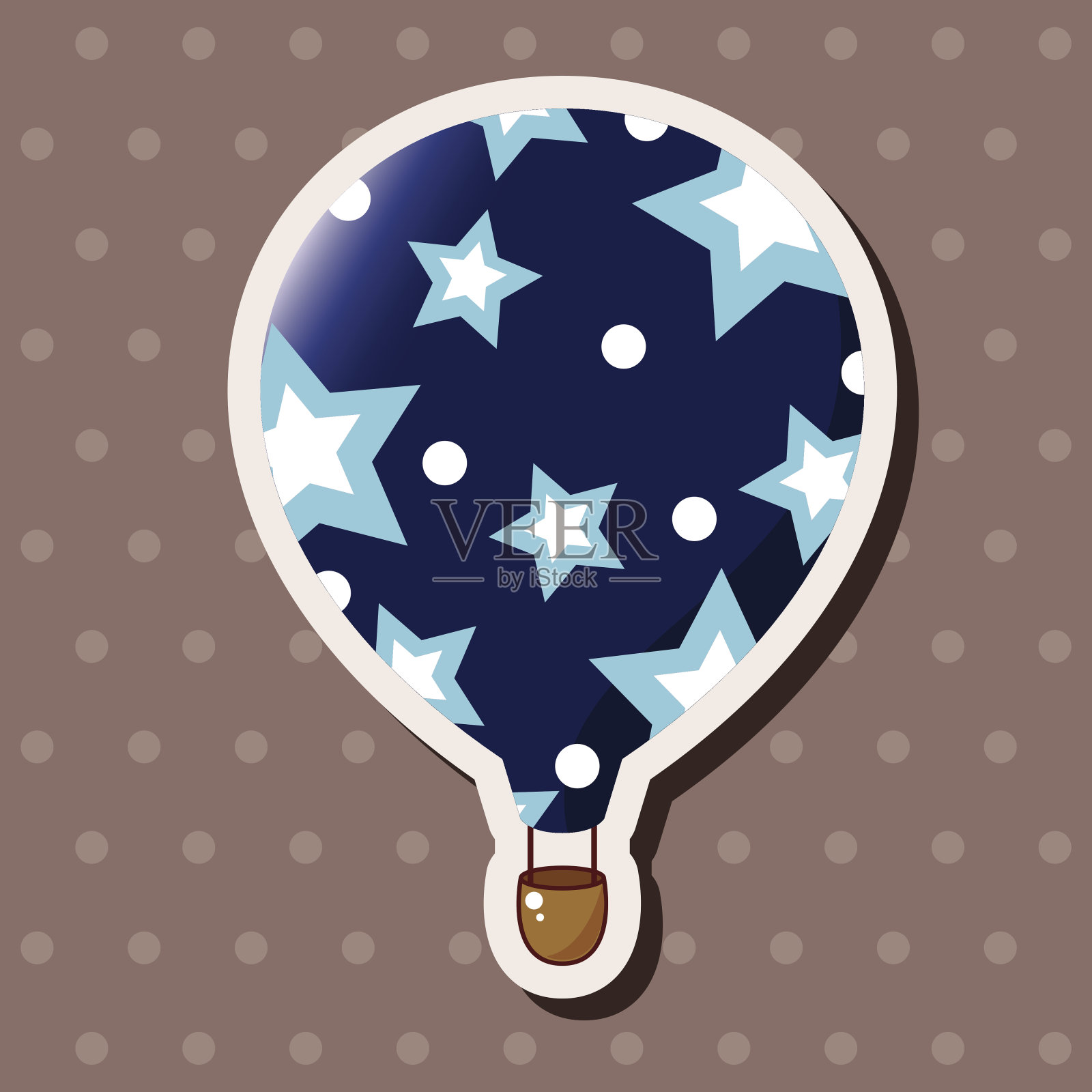 风格热气球主题元素向量，eps插画图片素材