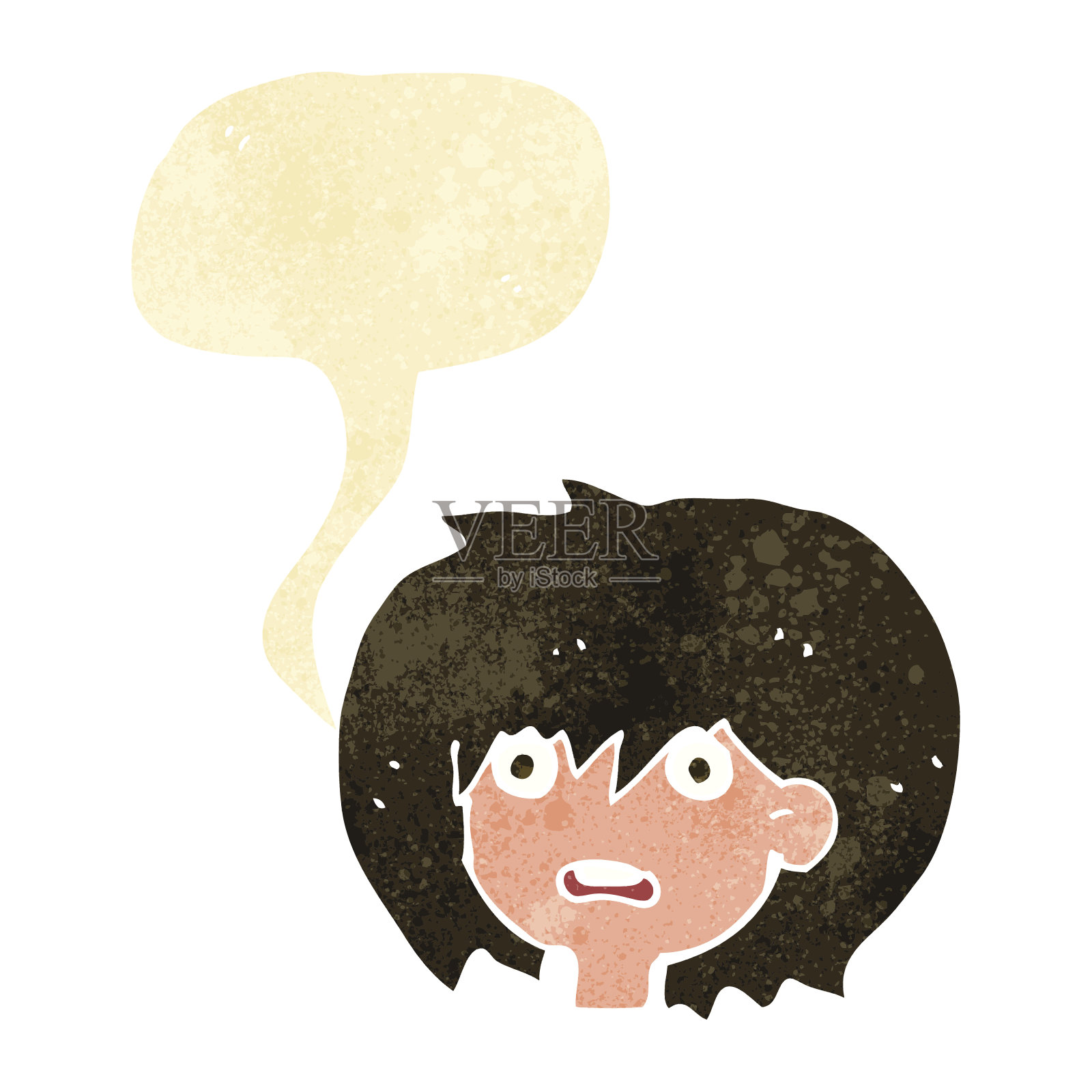 卡通震惊的表情用言语泡着设计元素图片