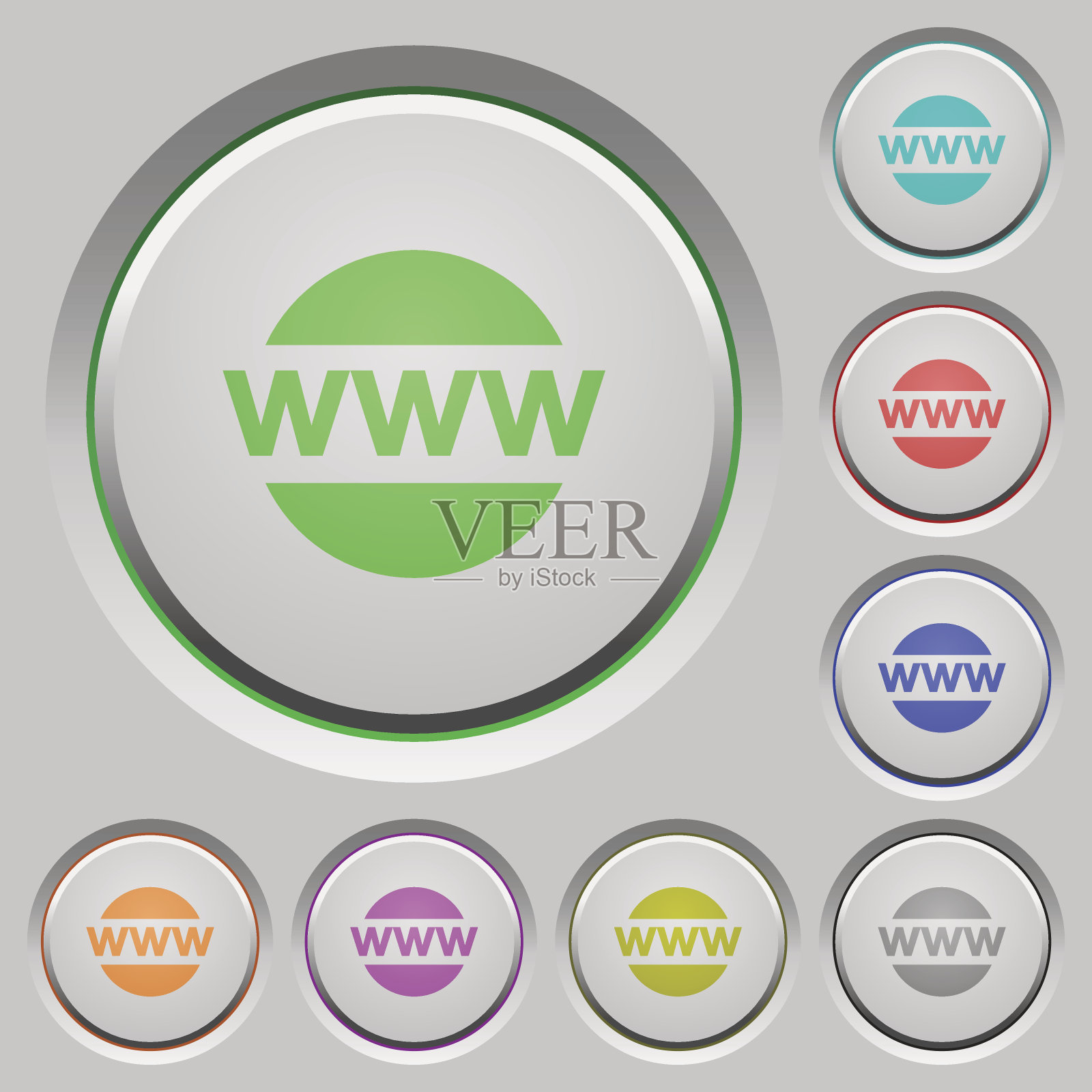 域按钮插画图片素材