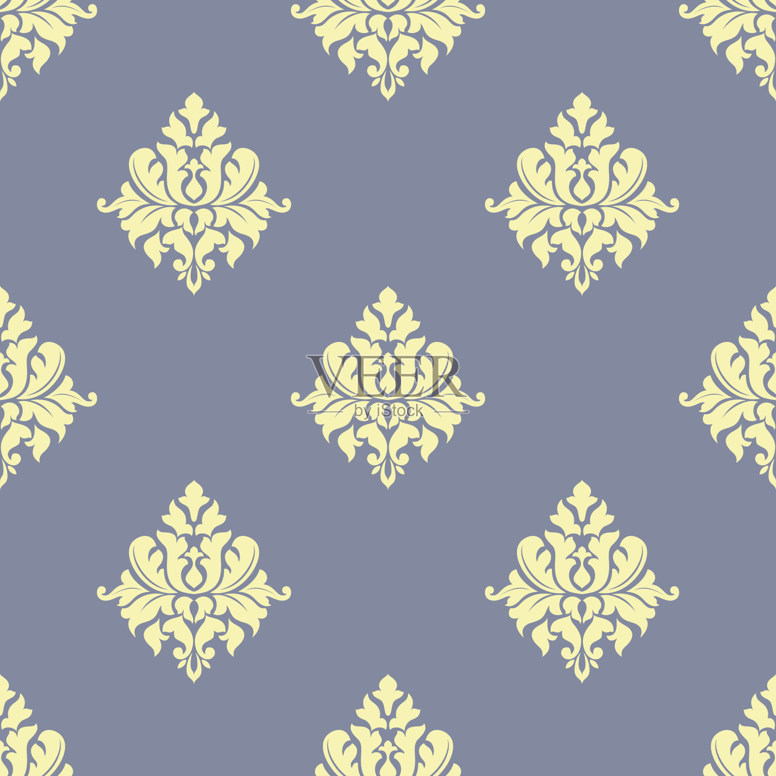 稀疏图案无缝维多利亚风格的花卉背景插画图片素材