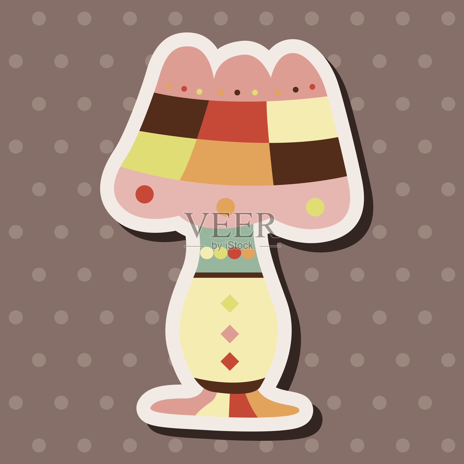 设计台灯风格的主题元素向量，eps插画图片素材