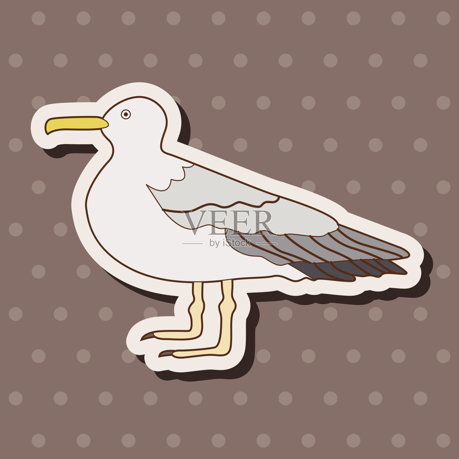 卡通鸟的主题元素向量，eps插画图片素材