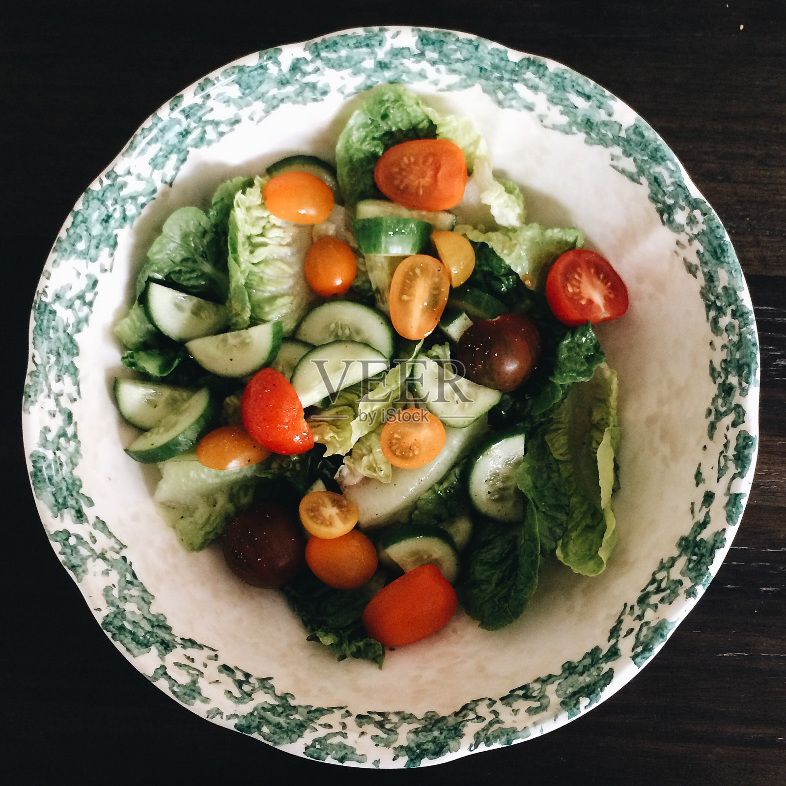 新鲜意大利绿沙拉照片摄影图片