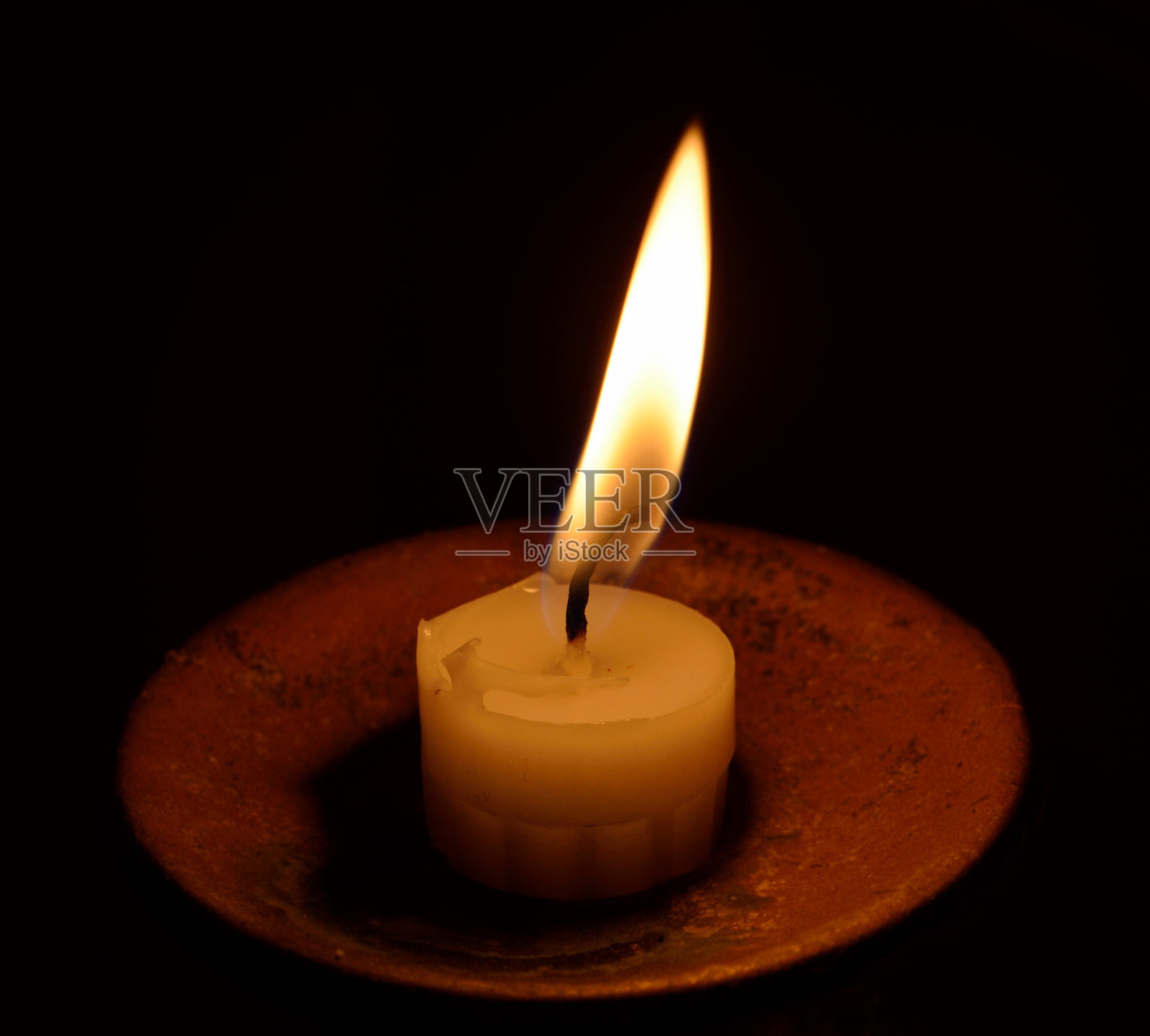 橙色蜡烛的细节火焰照片摄影图片