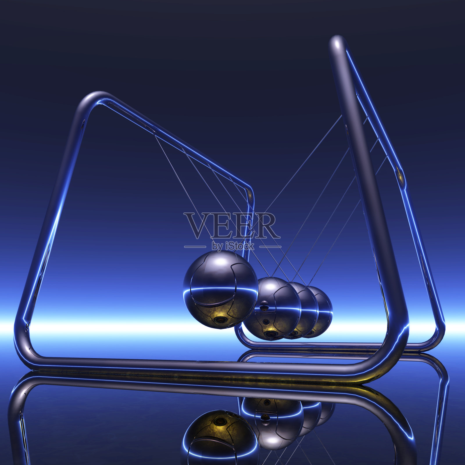 牛顿摆的数字插图照片摄影图片