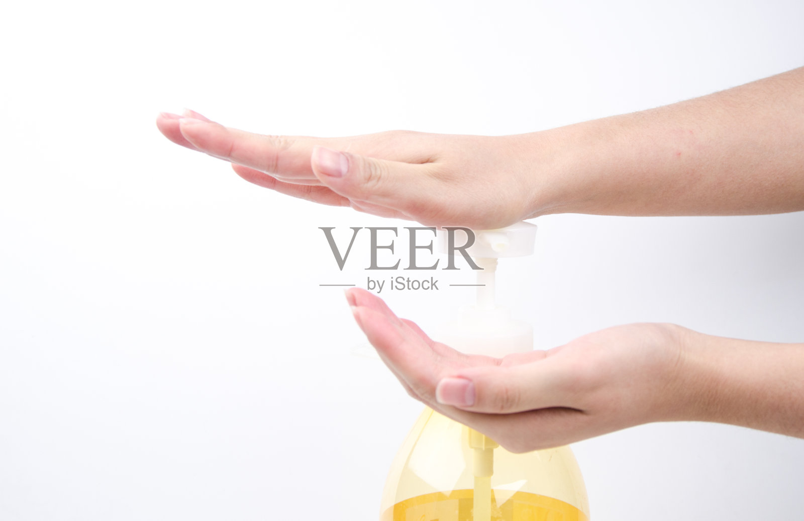 医用洗手手势系列，用气泡隔离清洗照片摄影图片