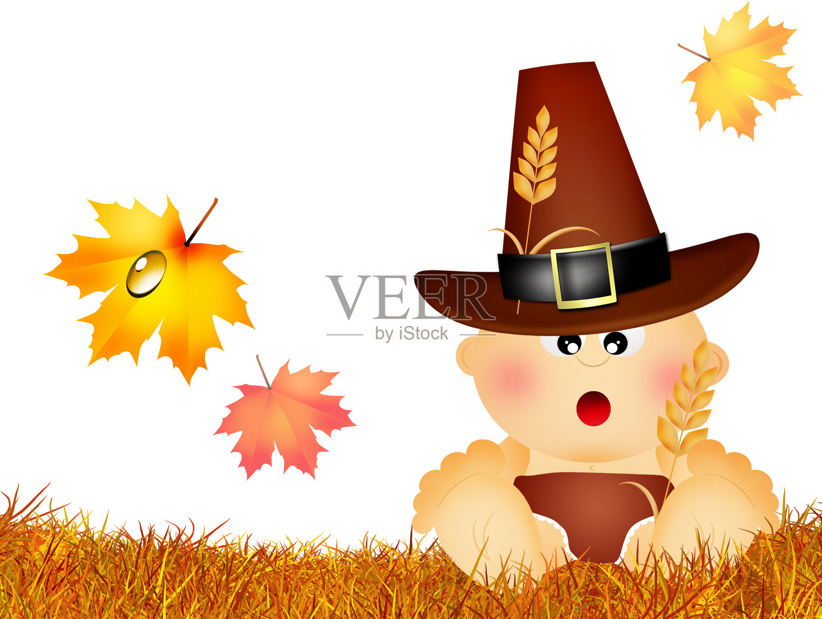 感恩节快乐插画图片素材