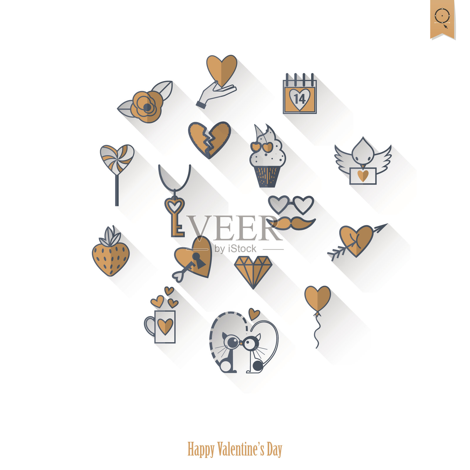 情人节快乐插画图片素材