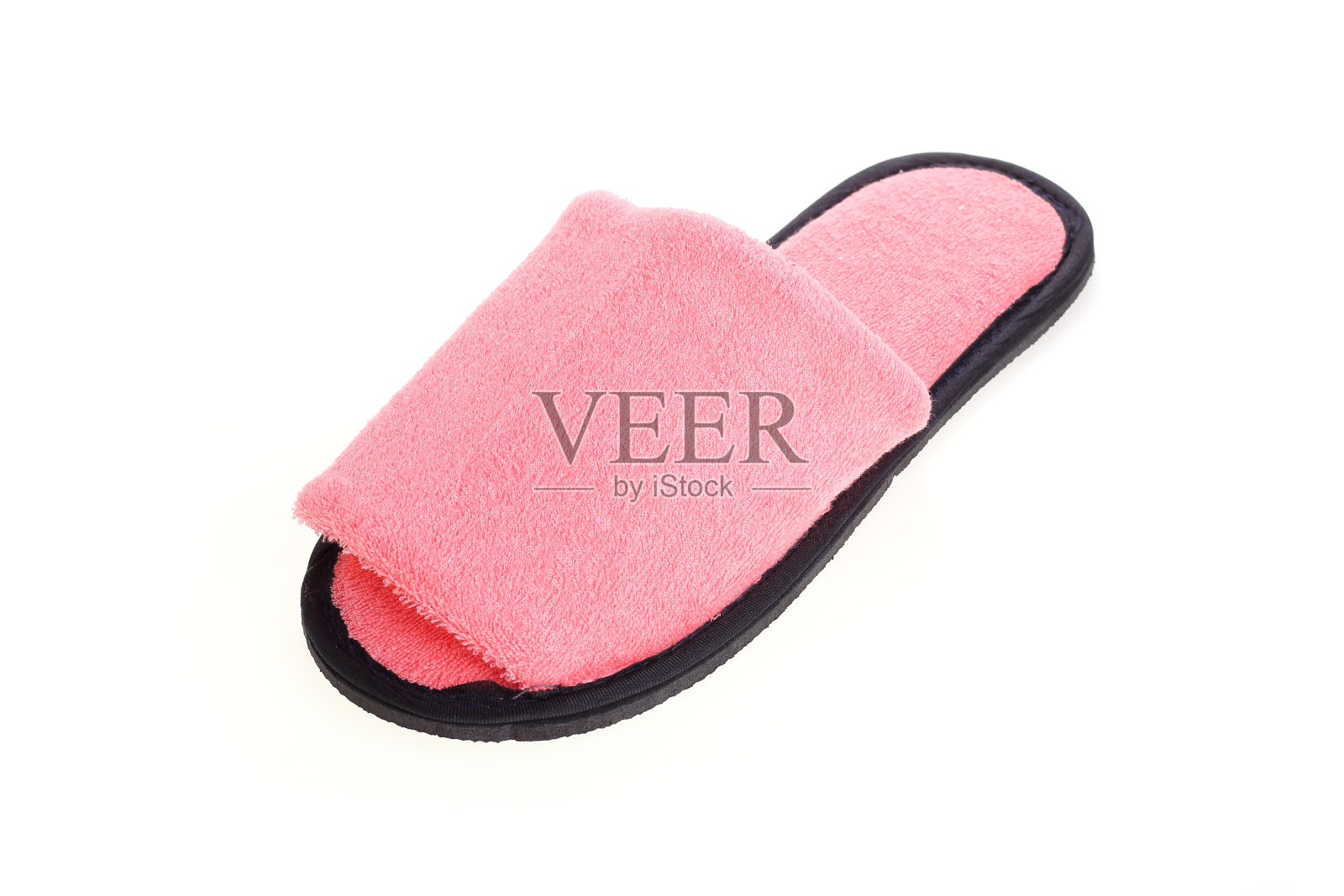 粉色拖鞋鞋孤立在白色背景照片摄影图片