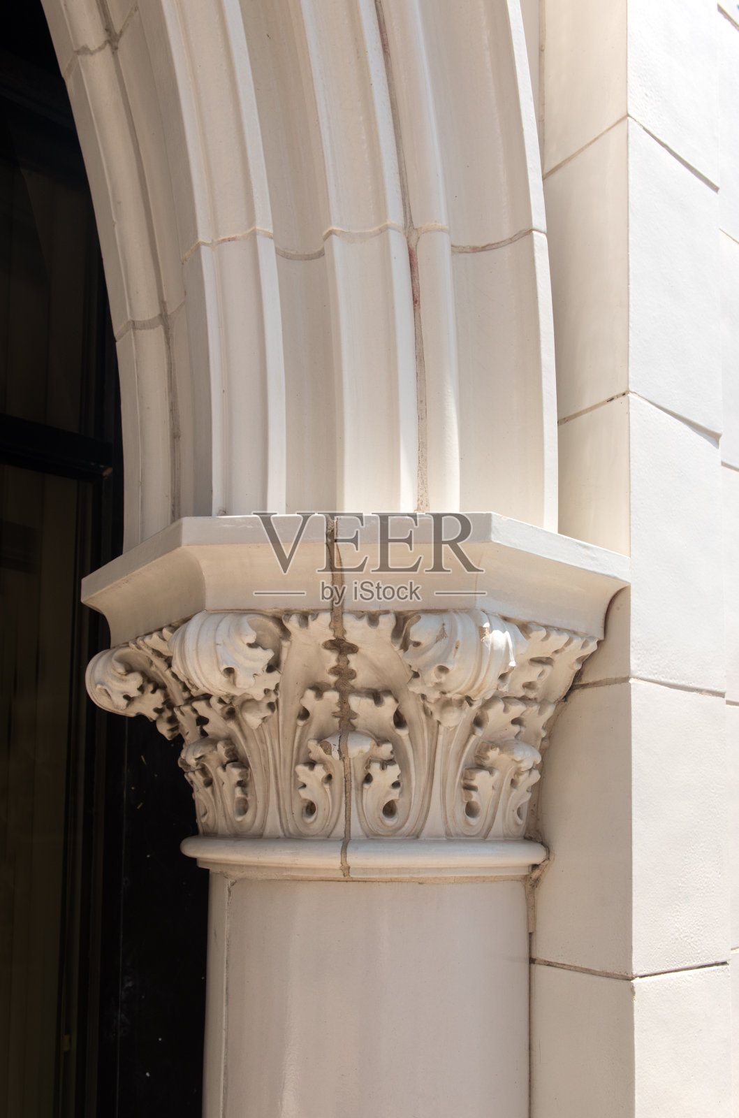 科林斯式柱细节,照片摄影图片