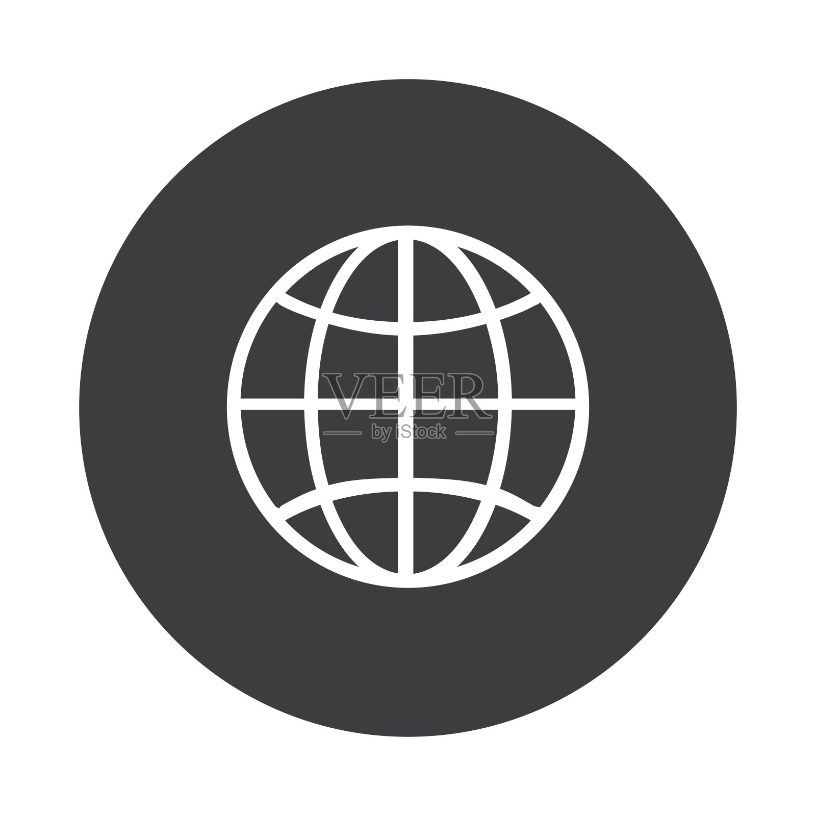 向量现代灰色圆圈图标图标素材