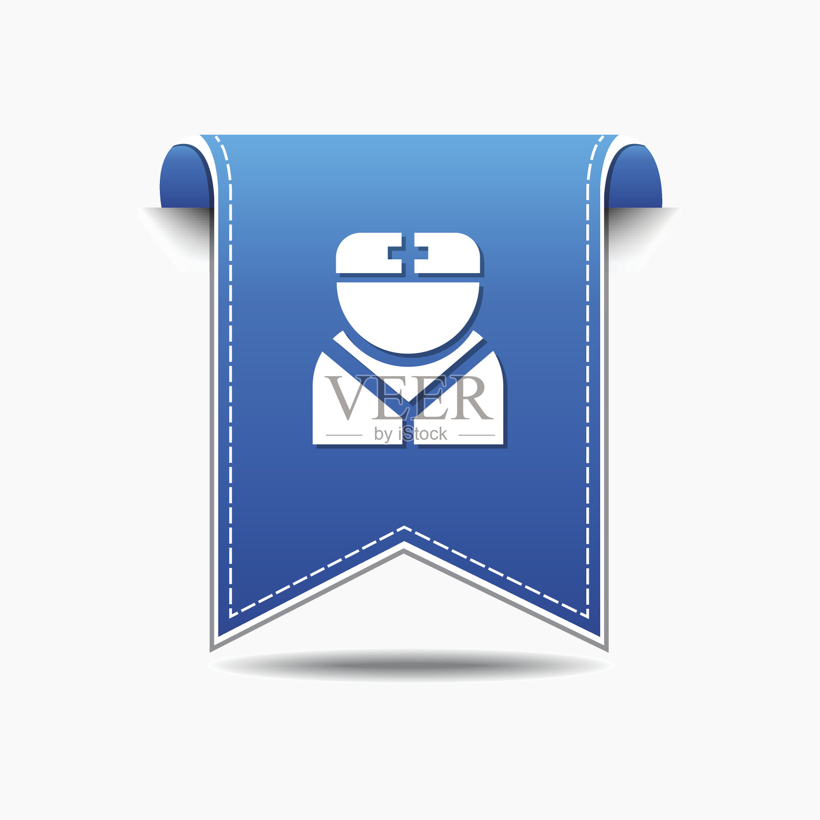 护士蓝色矢量图标设计插画图片素材