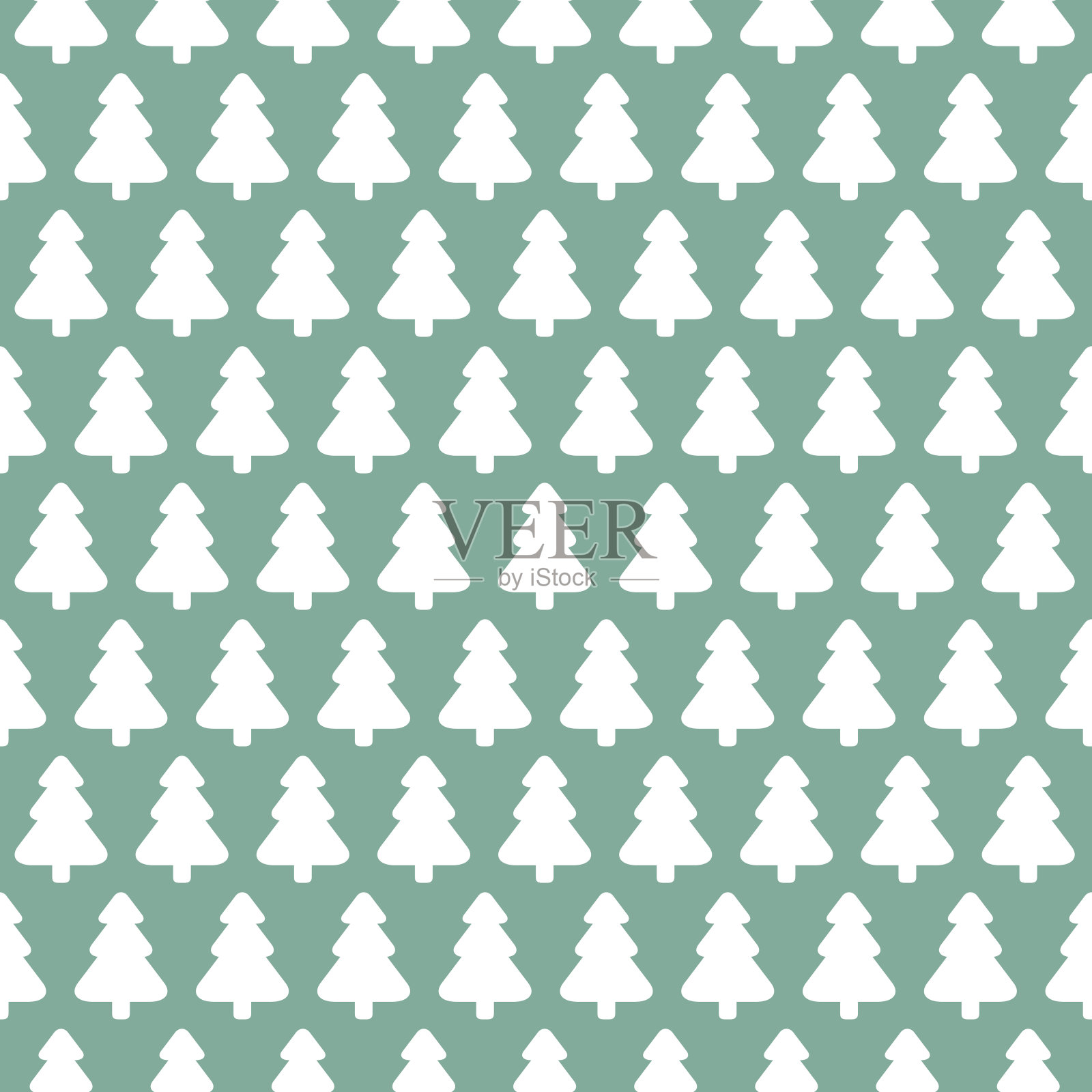 怀旧的背景与圣诞树插画图片素材