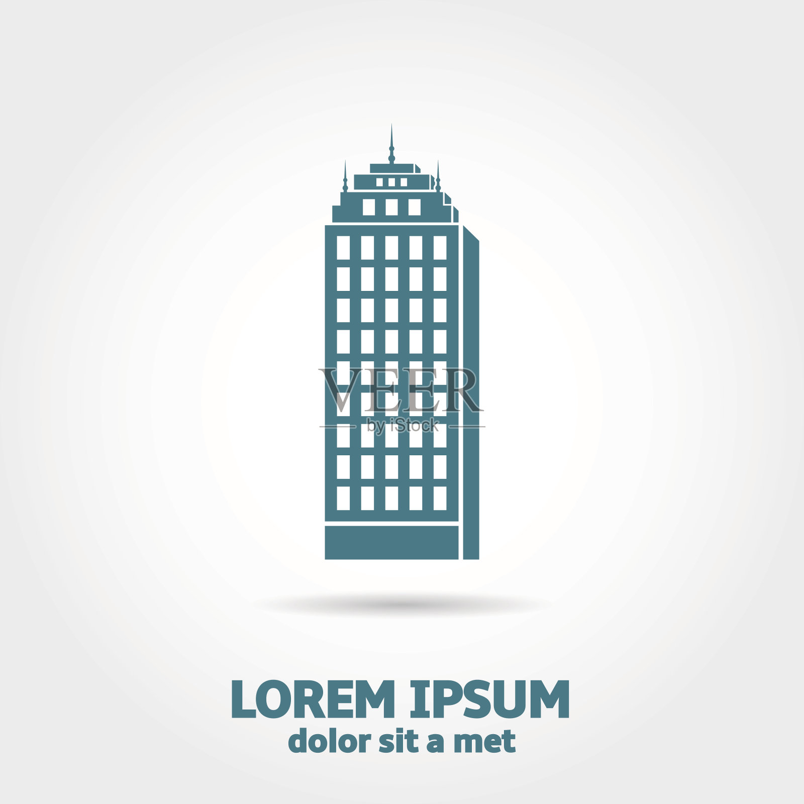 摩天大楼房地产标志插画图片素材