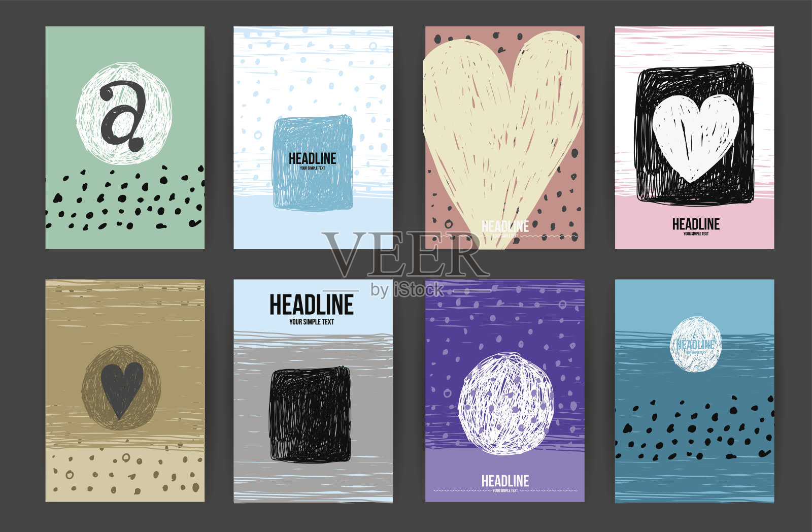 设置手绘传单设计模板素材