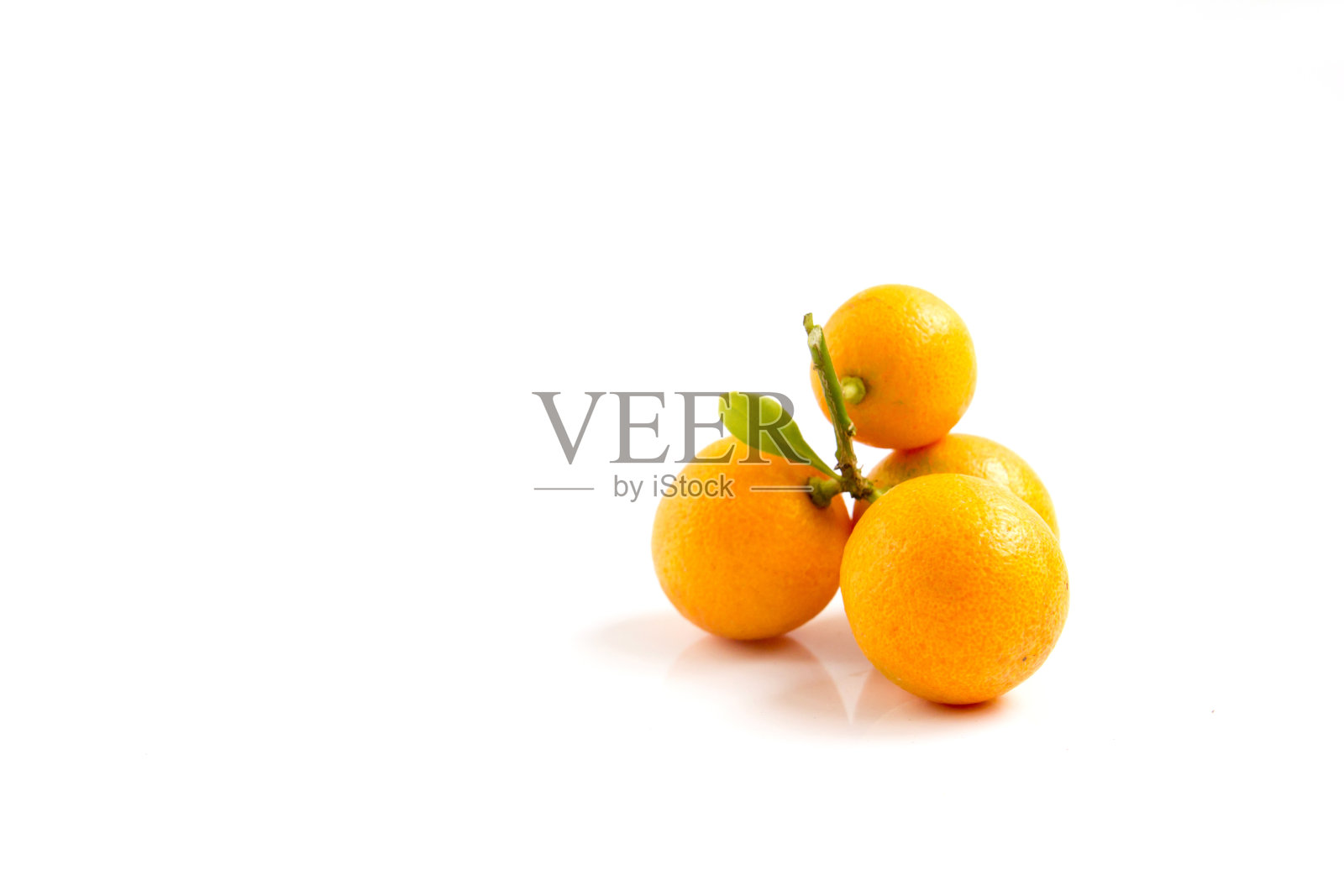 橙色的金橘放在白色的背景上照片摄影图片