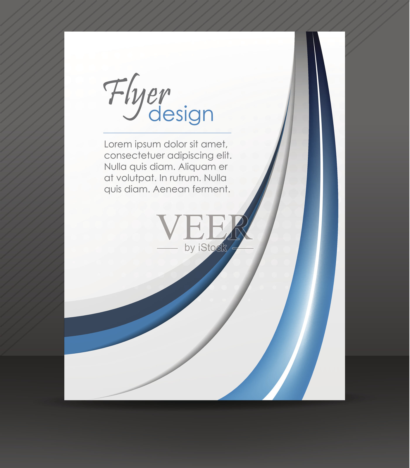 带有半色调效果的抽象传单或封面设计设计模板素材